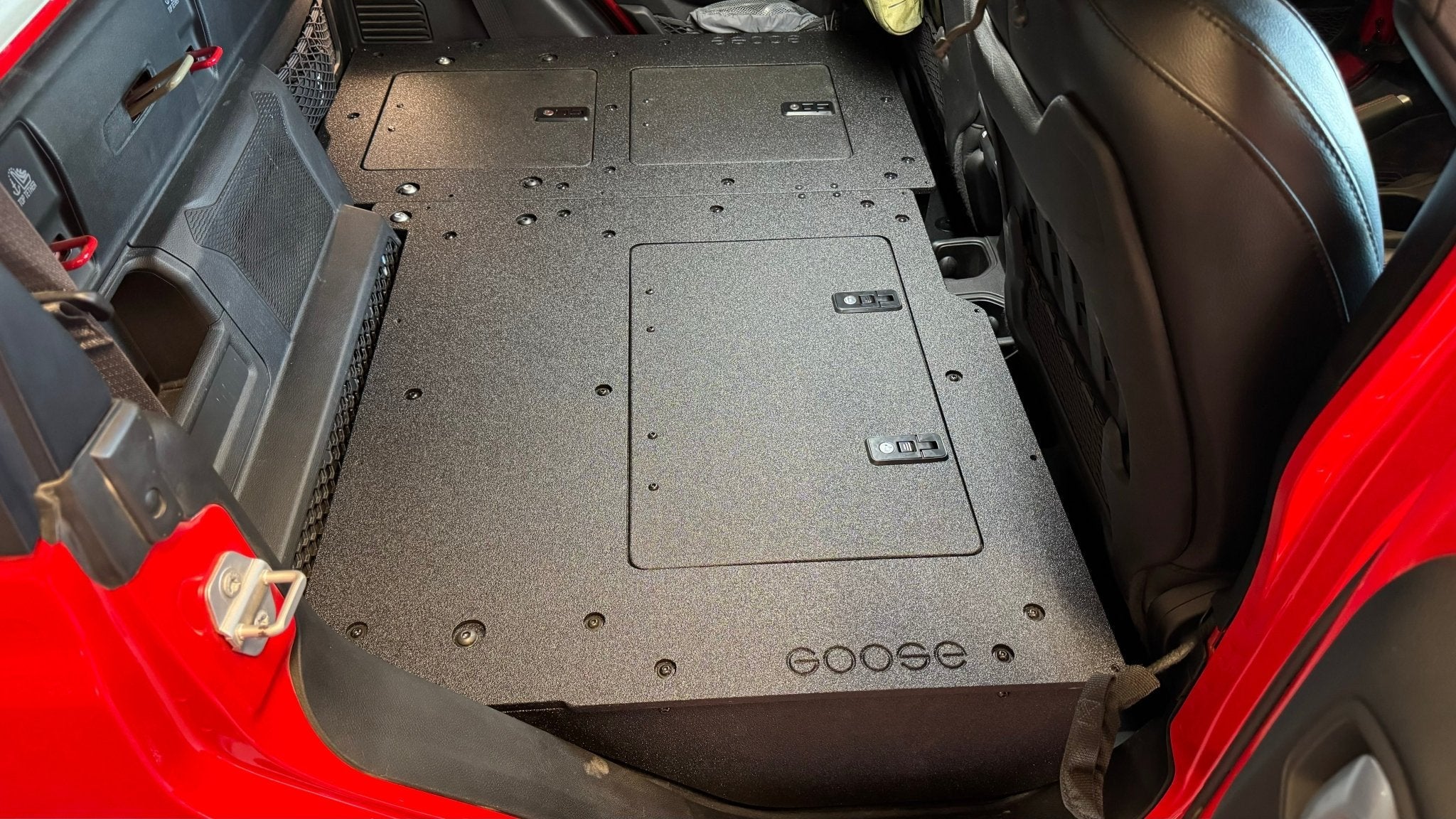 Jeep Gladiator 2019-Present JT 4 puertas - Sistema de eliminación de placa para asientos de la segunda fila - Plataforma alta