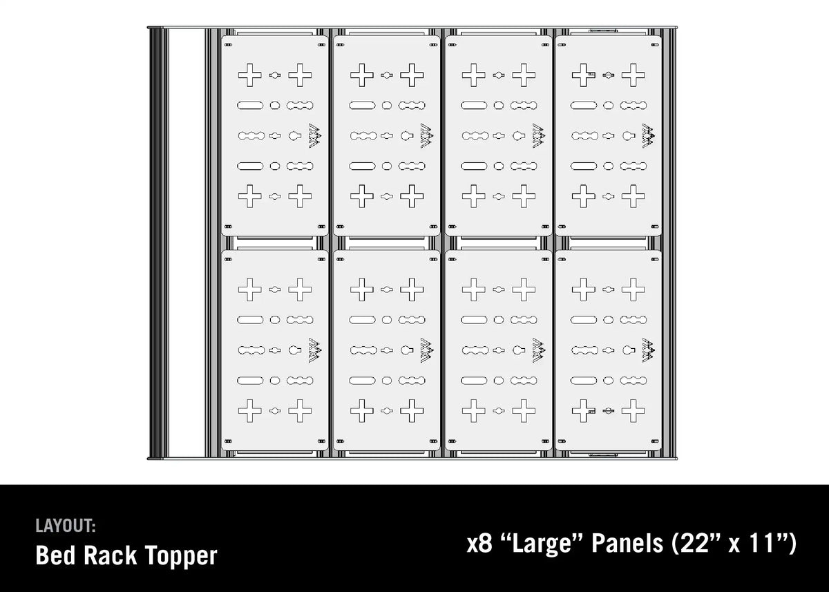 jeep-gladiator-bed-rack-DRIFTR-topper-cargo-carrier-deck-panels - NVMOS