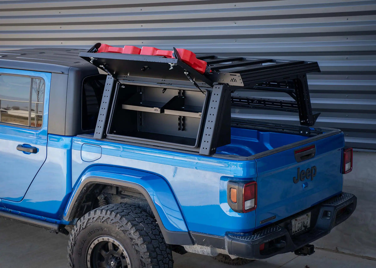 jeep-gladiator-bed-rack-storage-box-open - NVMOS