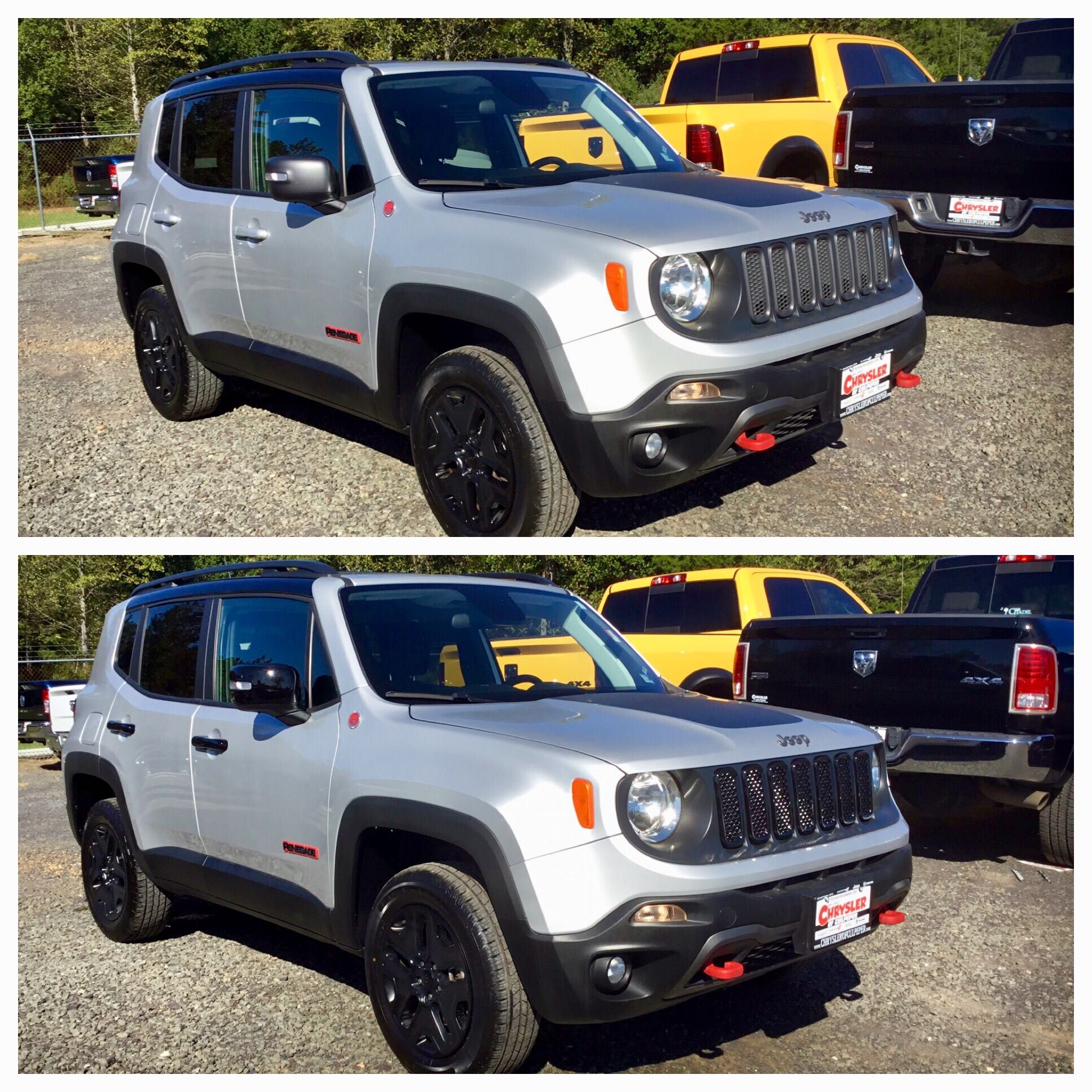 MC6280BLK 15-22 Jeep Renegade 2 PCS With Turn Signal Full Gloss Black Tape-on Mirror Cover