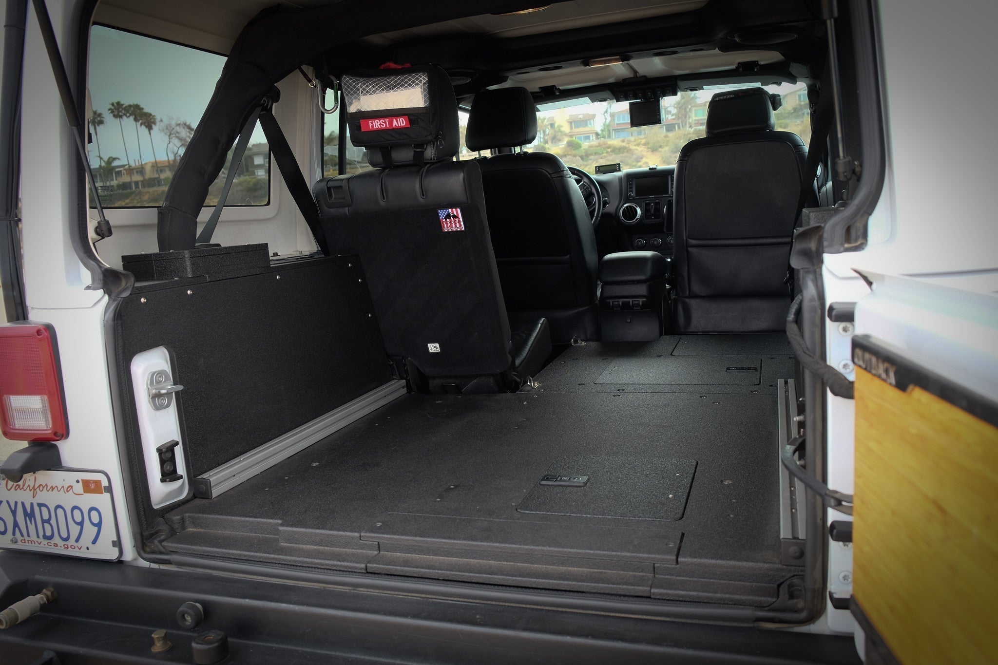 Jeep Wrangler 2007-2018 JKU 4 puertas: sistema de placa de eliminación del asiento de la segunda fila