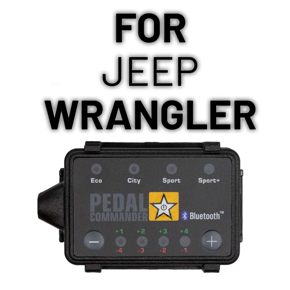 Pedal Commander throttle response controller for Jeep Wrangler with Bluetooth connectivity