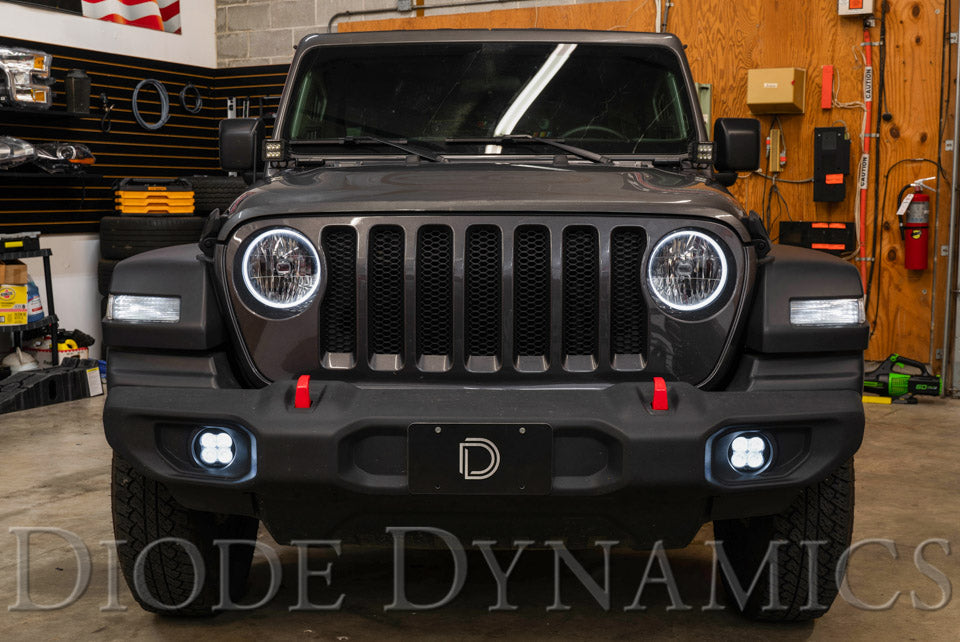 Diode Dynamics SS3 Type MS fog light kit for Jeep Gladiator and Jeep JL Wrangler – installed