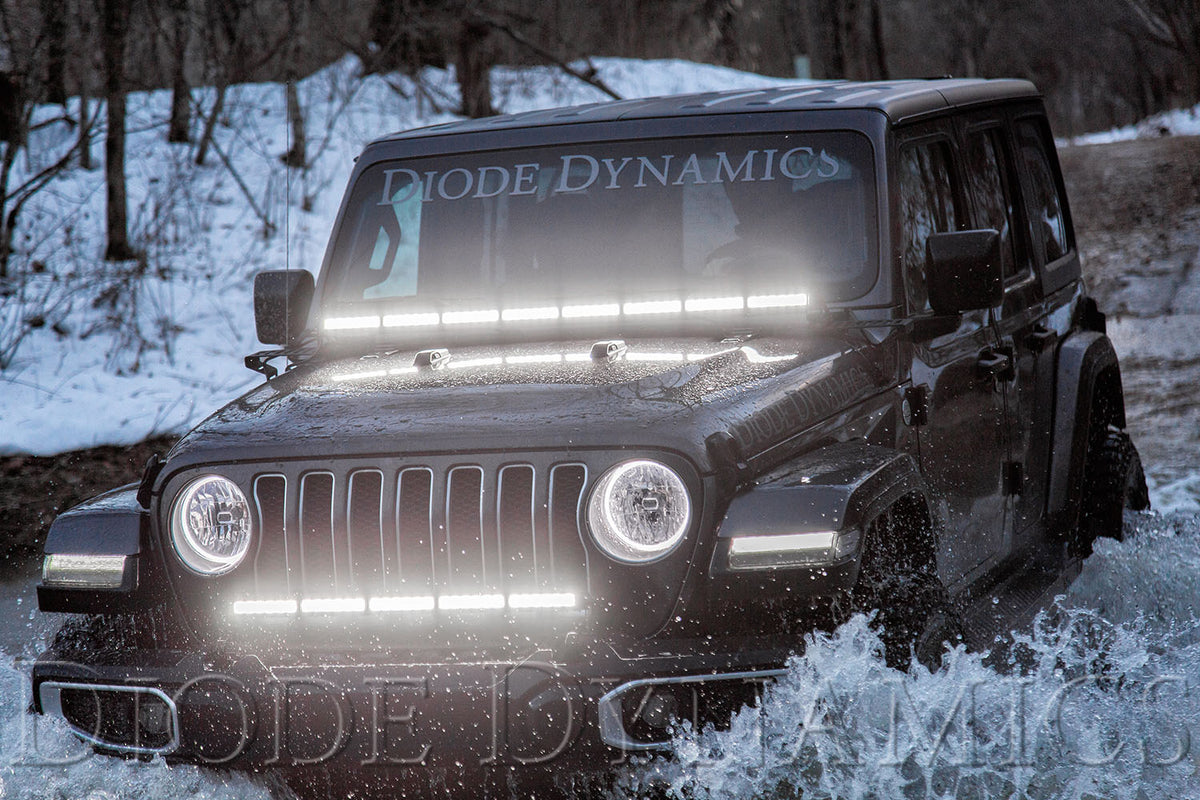 Diode Dynamics Hood LED Light Bar Kit for Jeep JL Wrangler