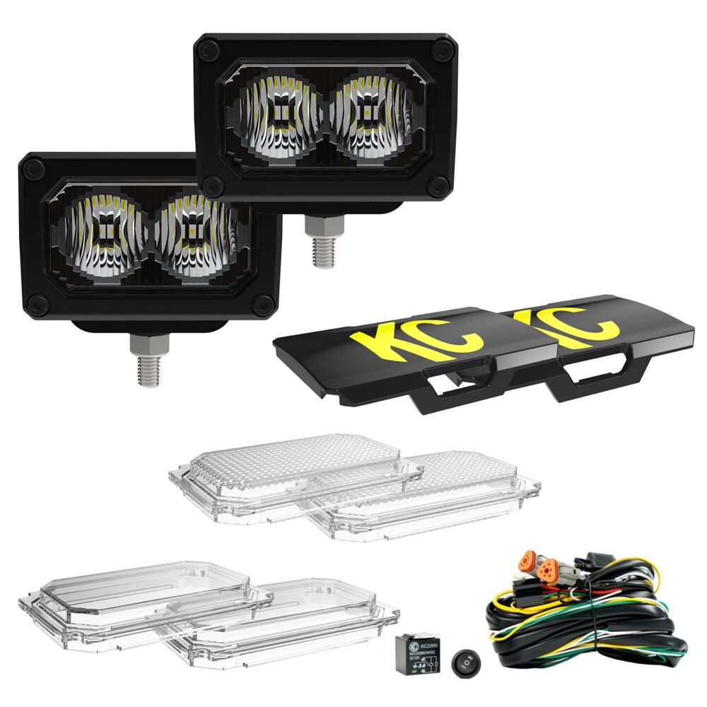 KC HiLiTES Profile 3" LED Light - Master Kit - Pair