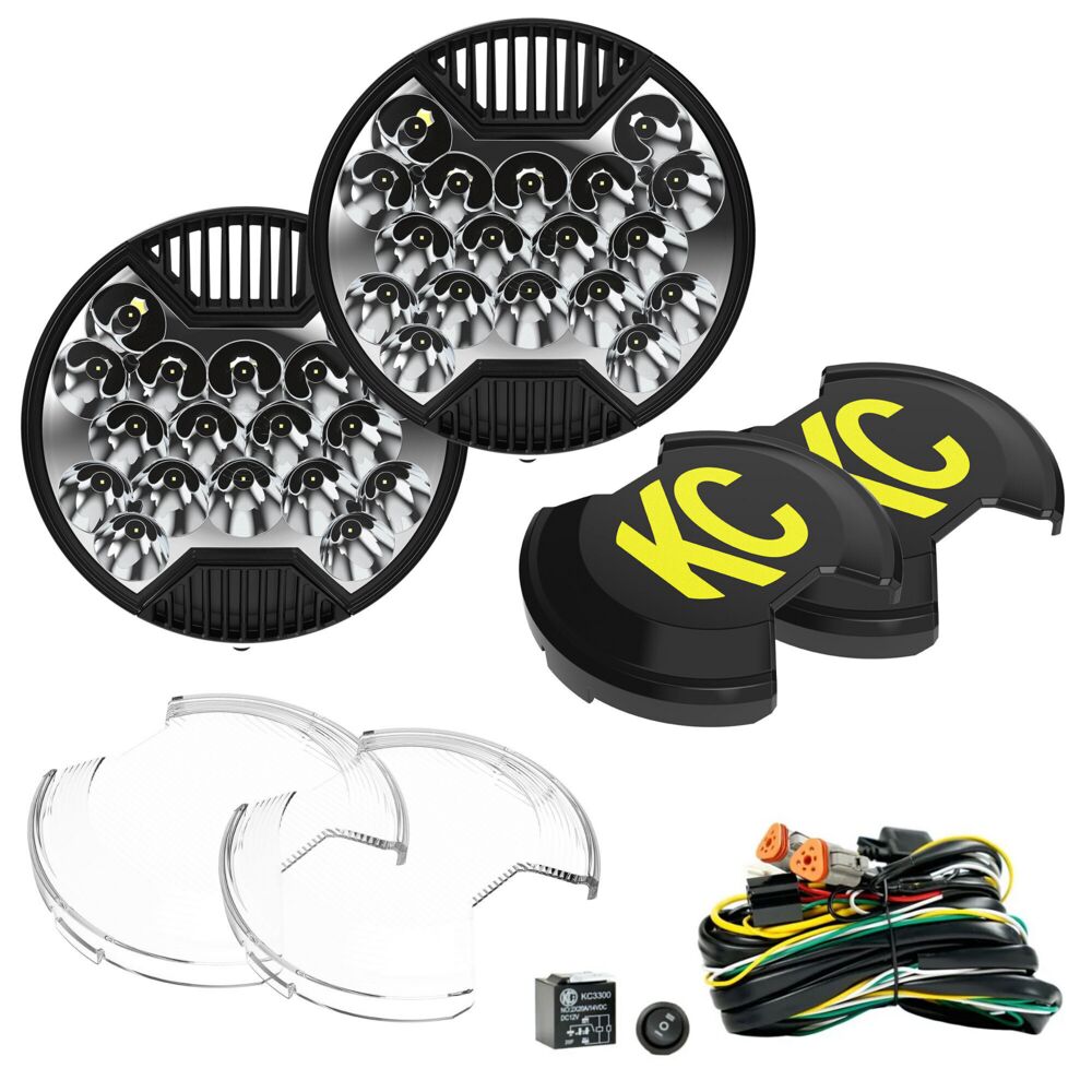 KC HiLiTES SlimLite 8" LED - Master Kit - Pair