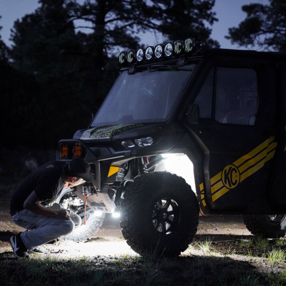 KC HiLiTES Two-Light Add-On Cyclone V2 Kit - Clear - 2.5 Meters Long