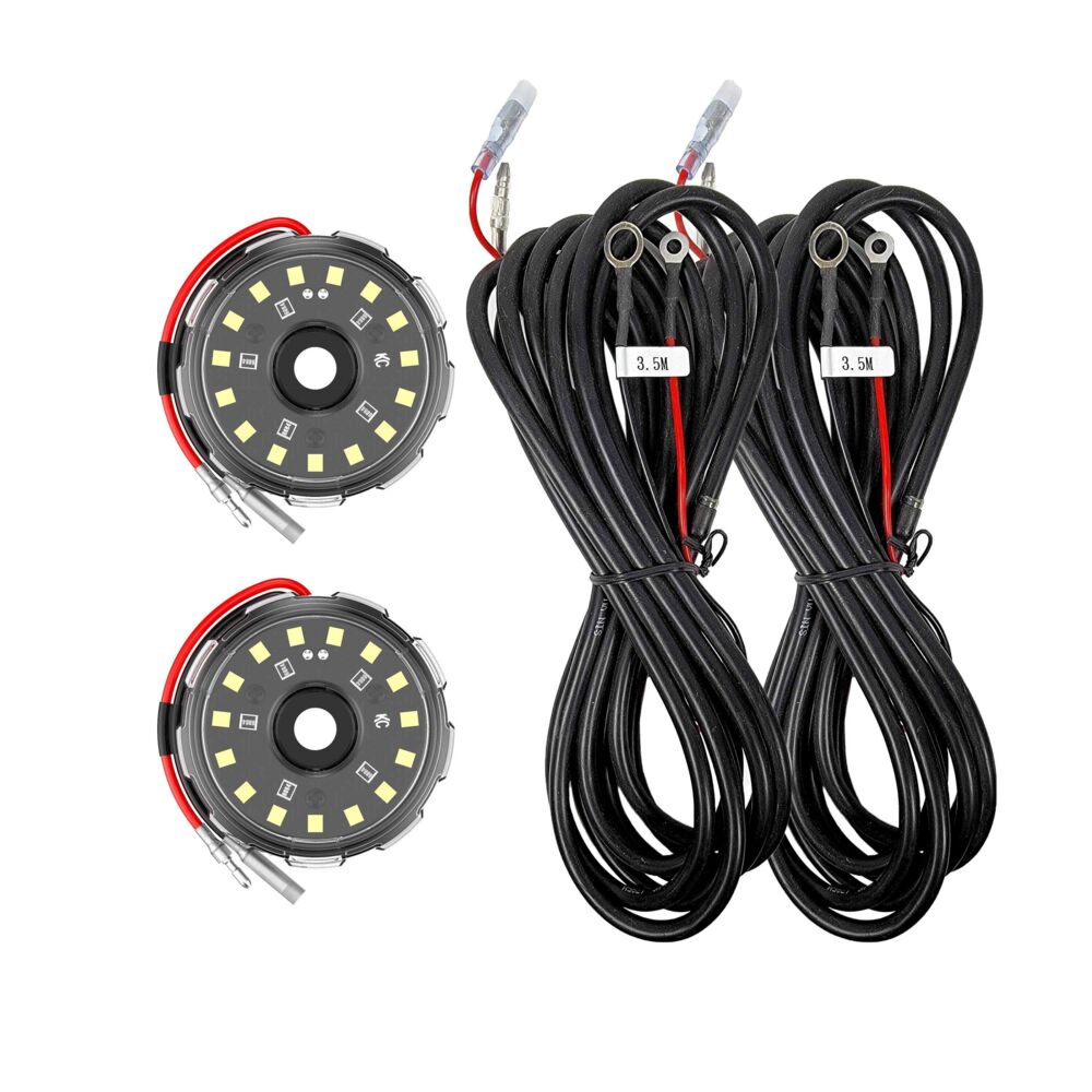 KC HiLiTES Two-Light Add-On Cyclone V2 Kit - Clear - 3.5 Meters Long