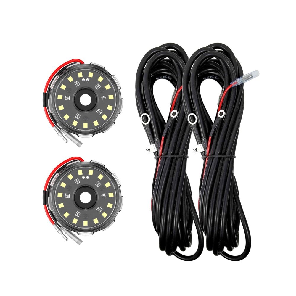 KC HiLiTES Two-Light Add-On Cyclone V2 Kit - Clear - 5.0 Meters Long