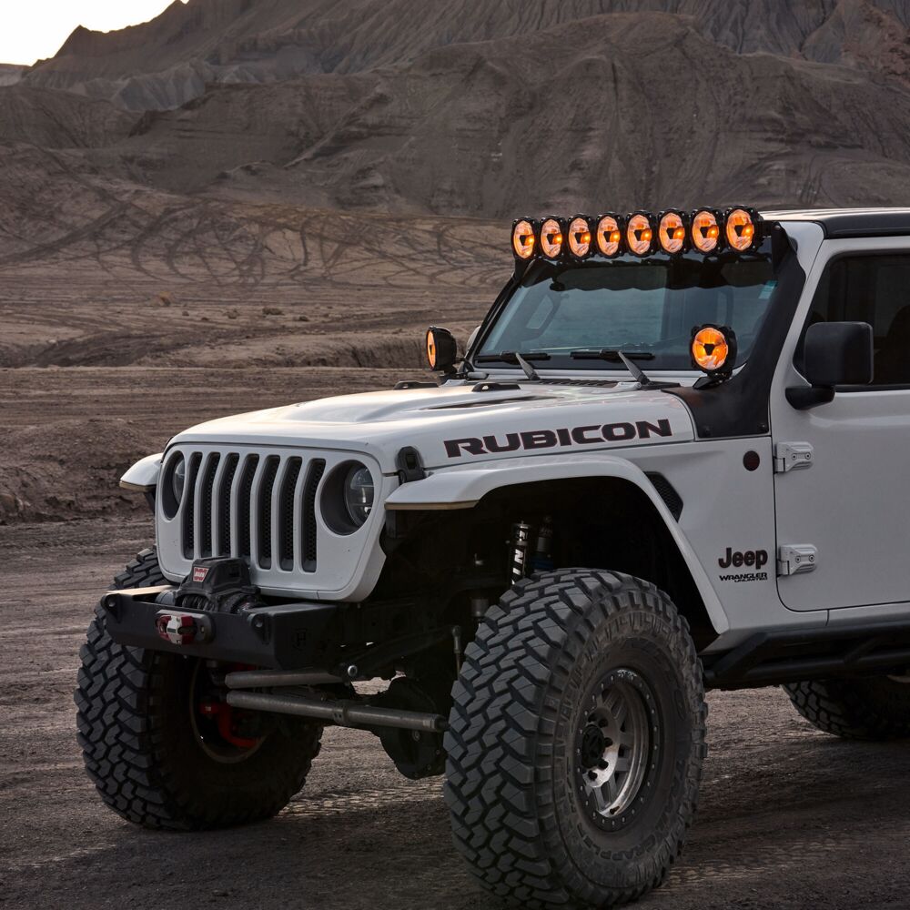 KC HiLiTES Gravity Titan Overhead Light Bar Kit for Jeep Wrangler JL & Gladiator JT 2018-2026