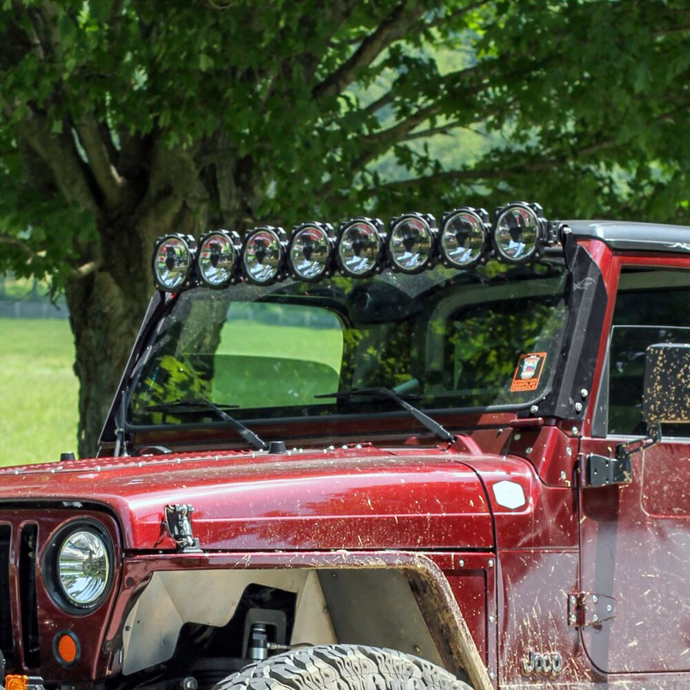 KC HiLiTES Gravity Titan Overhead Light Bar Kit for 1997-2006 Jeep Wrangler TJ
