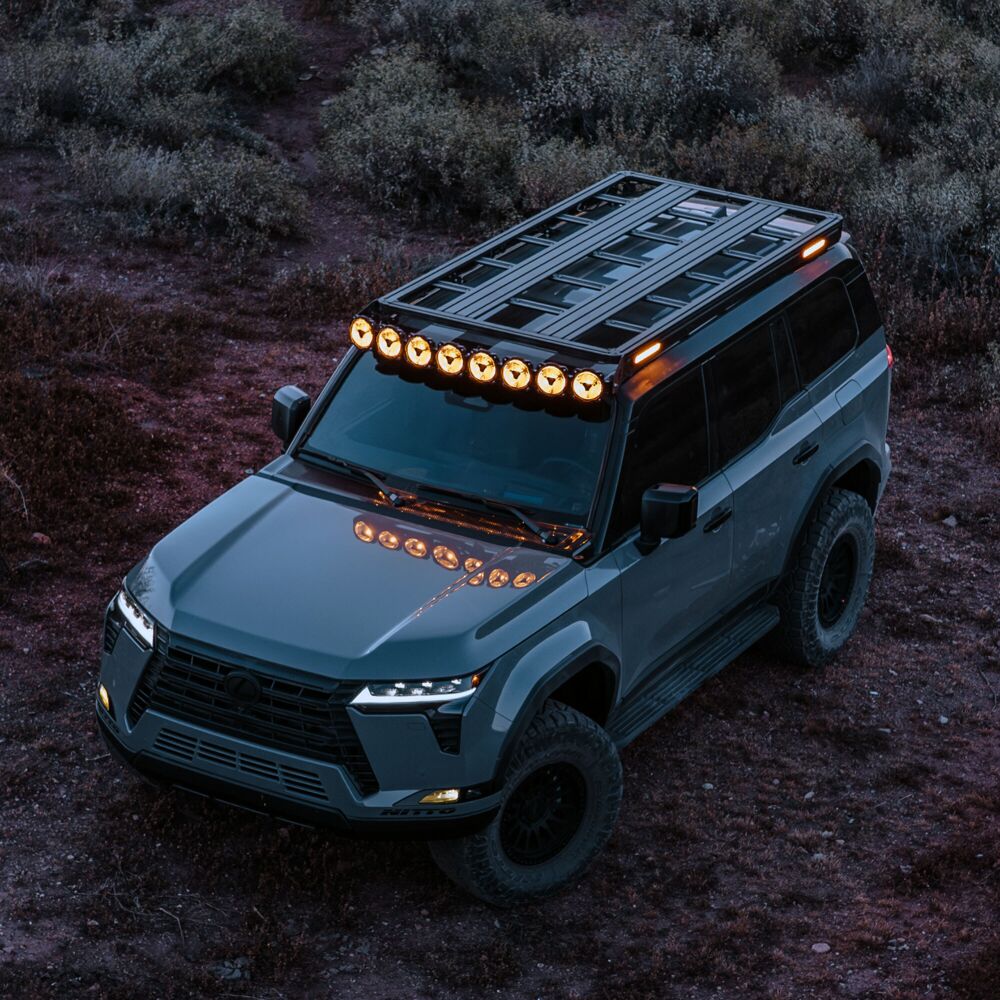 KC HiLiTES Platform One Roof Rack with 360° Lighting for 2024-2026 Lexus GX 550