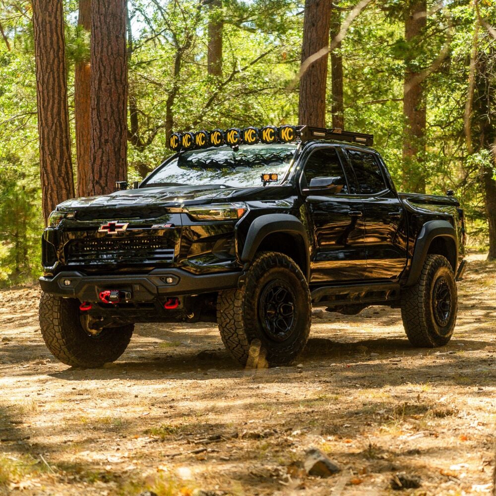 KC HiLiTES Platform One Roof Rack with 360° Lighting for 2015-2026 Chevy Colorado / GMC Canyon