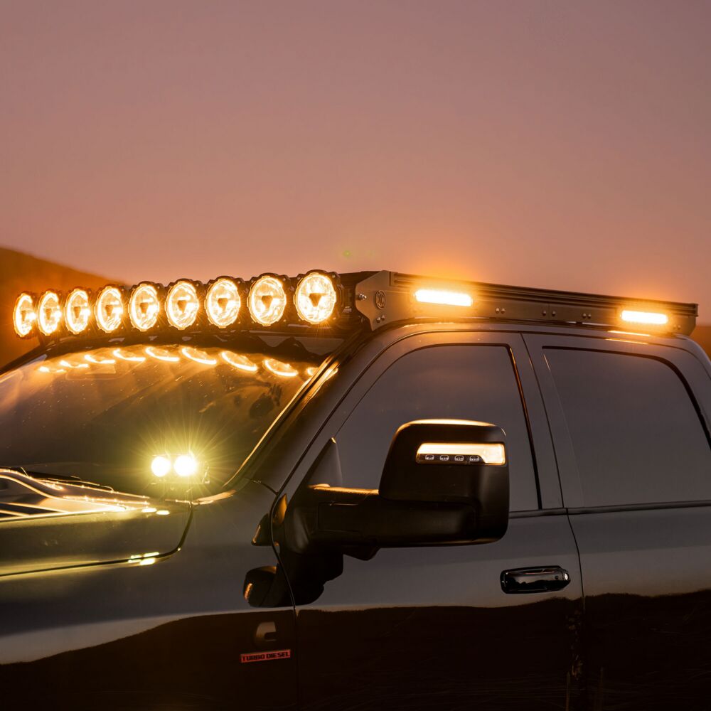 KC HiLiTES Platform One Roof Rack with 360° Lighting for 2010-2026 RAM 2500/3500 Crew Cab