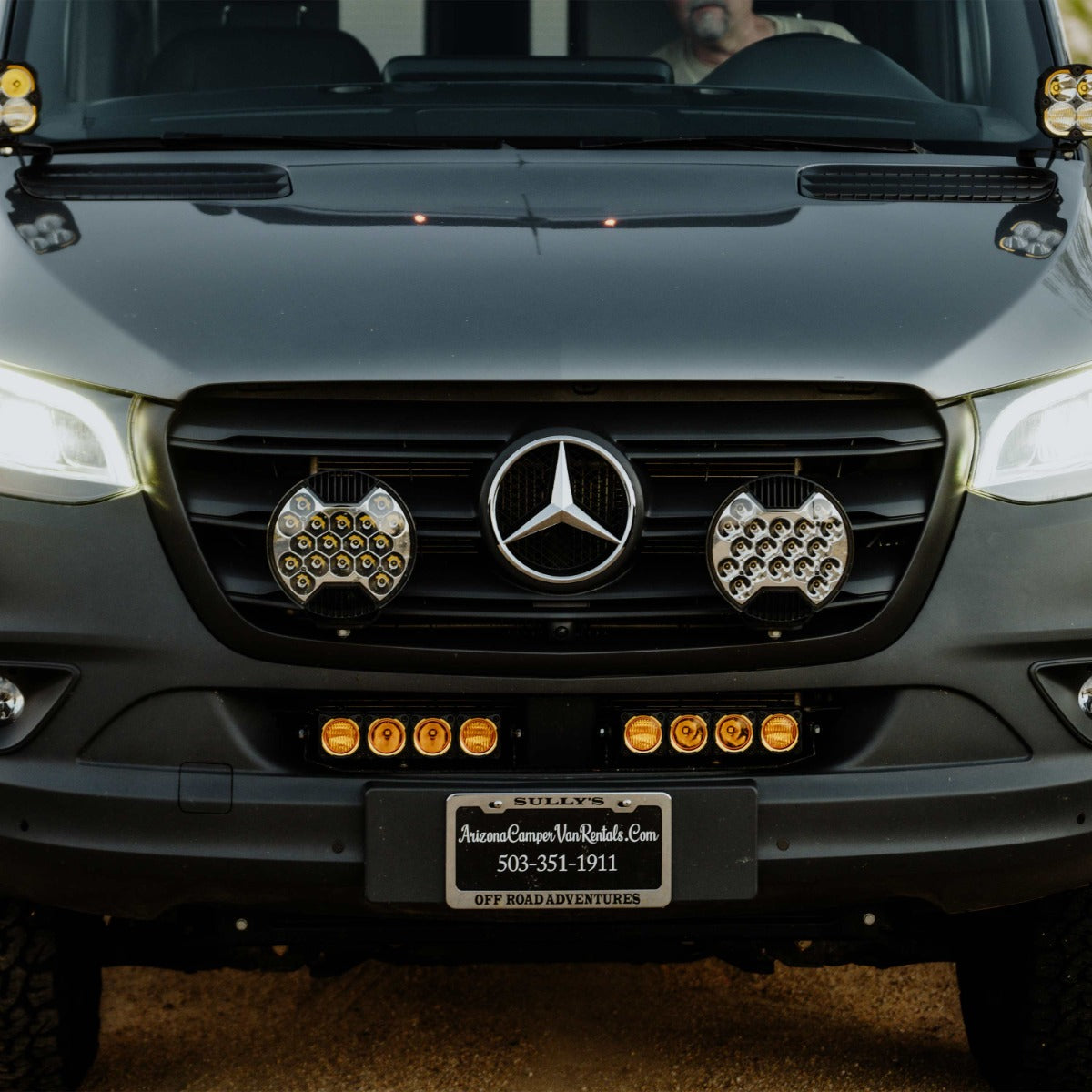 KC HiLiTES Dual FLEX ERA Bumper Light Bar Kit for 2019-2024 Mercedes Sprinter