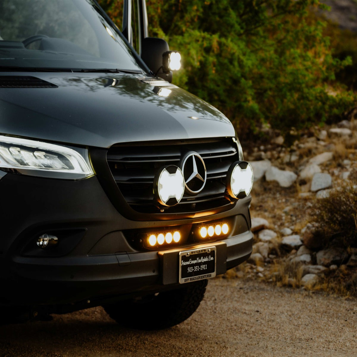 KC HiLiTES Dual FLEX ERA Bumper Light Bar Kit for 2019-2024 Mercedes Sprinter