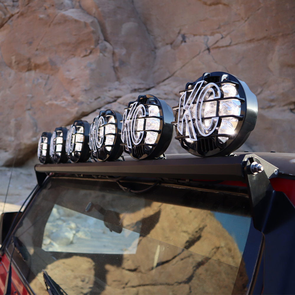 KC HiLiTES 50" Xross Bar SlimLite LED 6-Light Kit for Jeep Wrangler