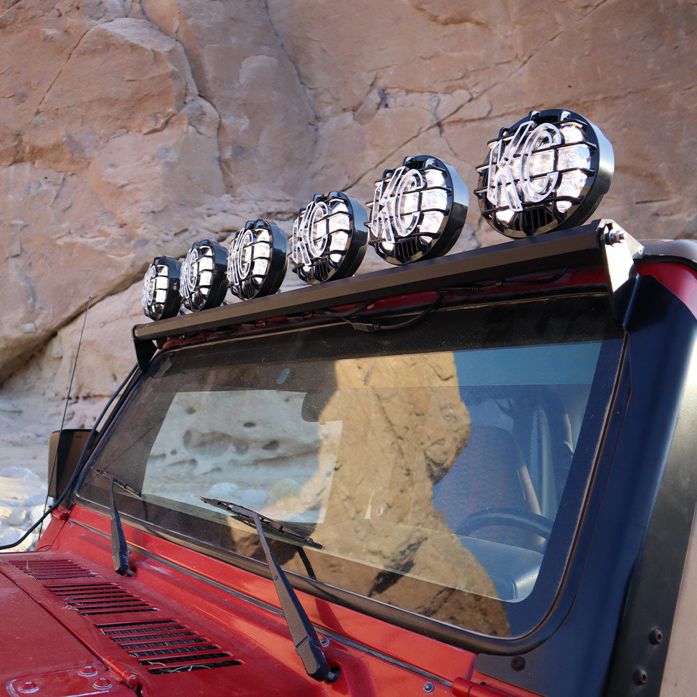 KC HiLiTES 50" Xross Bar SlimLite LED 6-Light Kit for Jeep Wrangler