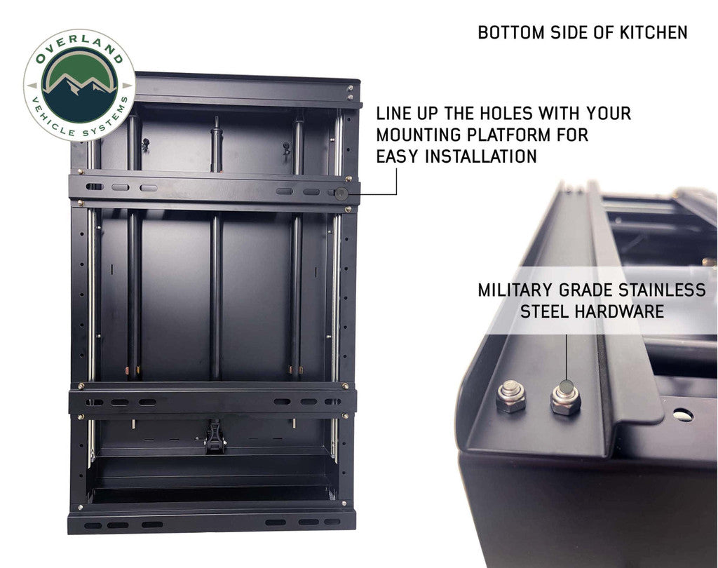 Camp Cargo Box Kitchen With Slide Out Sink, Cooking Shelf and Work Station