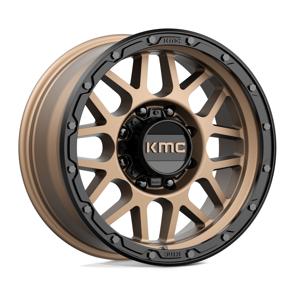 KMC KM535 Grenade Off-Road wheel in Matte Bronze with M-Black Lip, universal fit