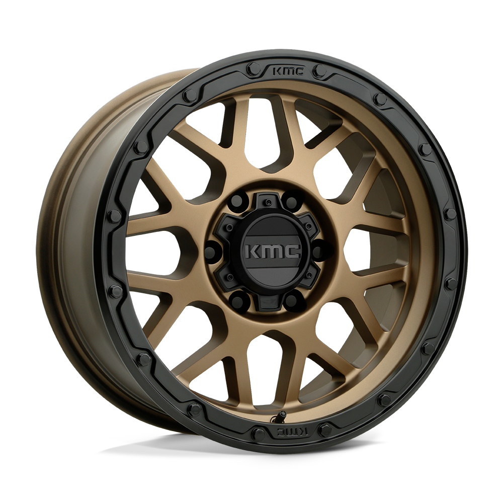 KMC KM535 Grenade Off-Road wheel in Matte Bronze with M-Black Lip, universal fit