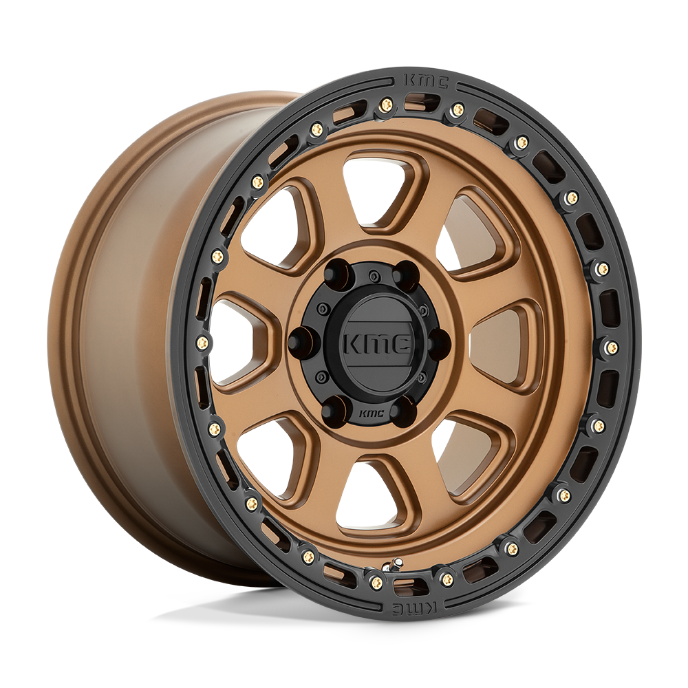 KMC KM548 Chase wheel in Matte Bronze with Black Lip, universal fit