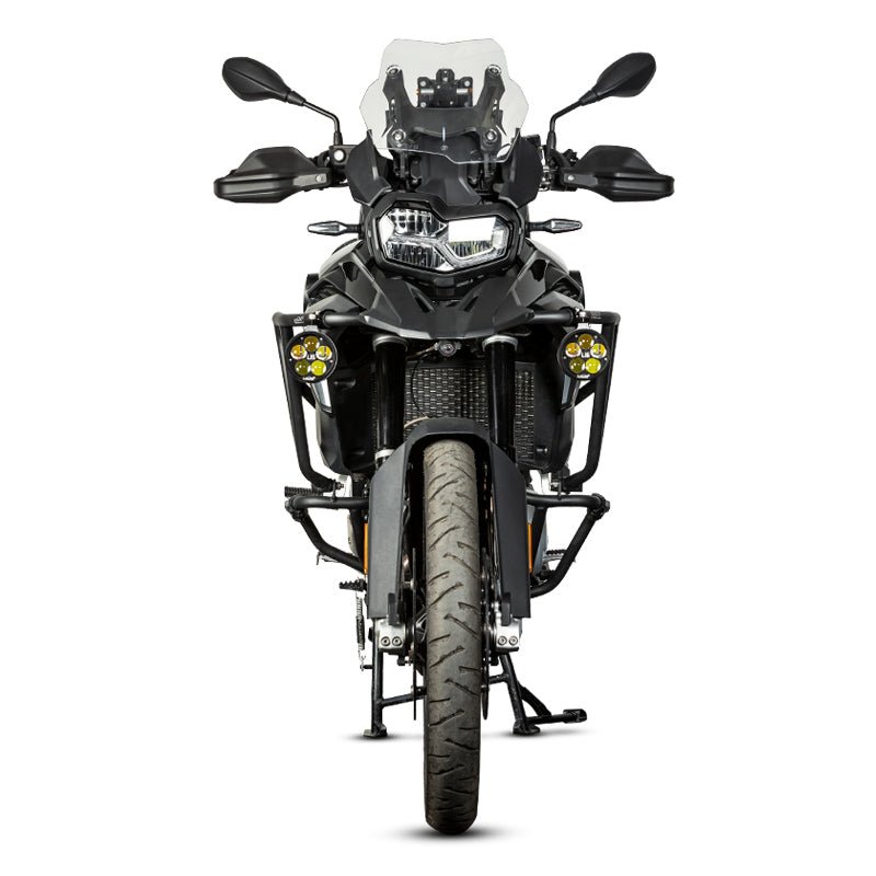 LOBOO L16 Motorcycle Auxiliary Lights – 19000LM High & Low Beam LEDs, 3-Mode Warning, IP68 Waterproof, Intelligent Temp Control (Pair)