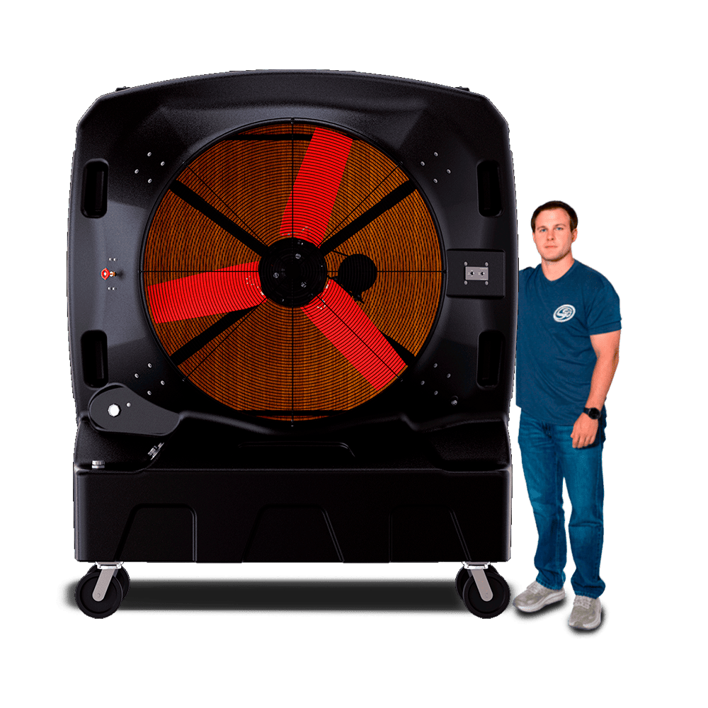 Industrial Evaporative Cooler - S&B Large - Cools 6,000 Sq Ft - 85-Gal Tank - Portable
