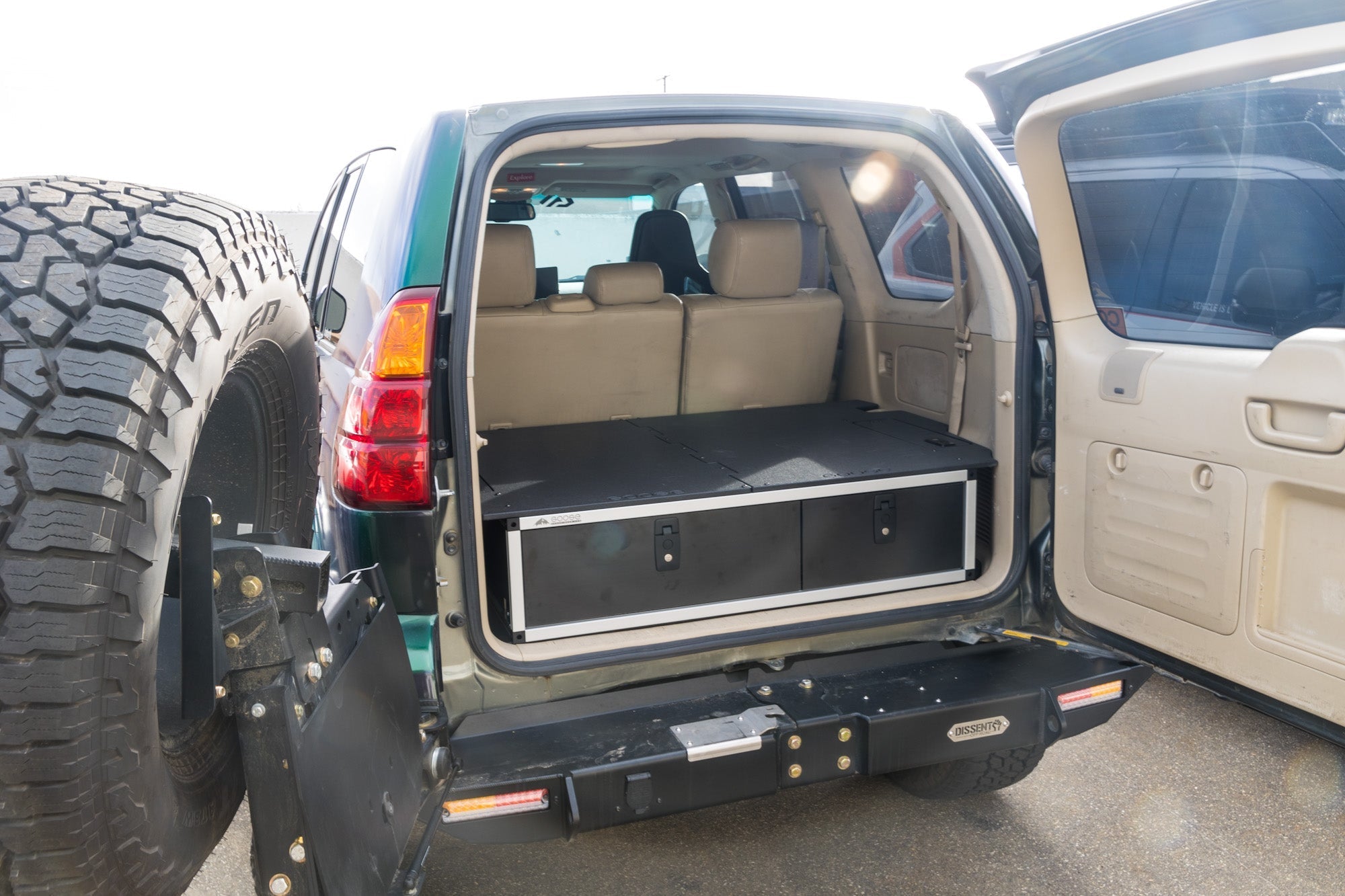 Goose Gear Lexus GX470 2002-2009 1st Gen. - Side x Side Drawer Module with Fitted Top Plate - 41-3/8"W x 10"H x 36"D