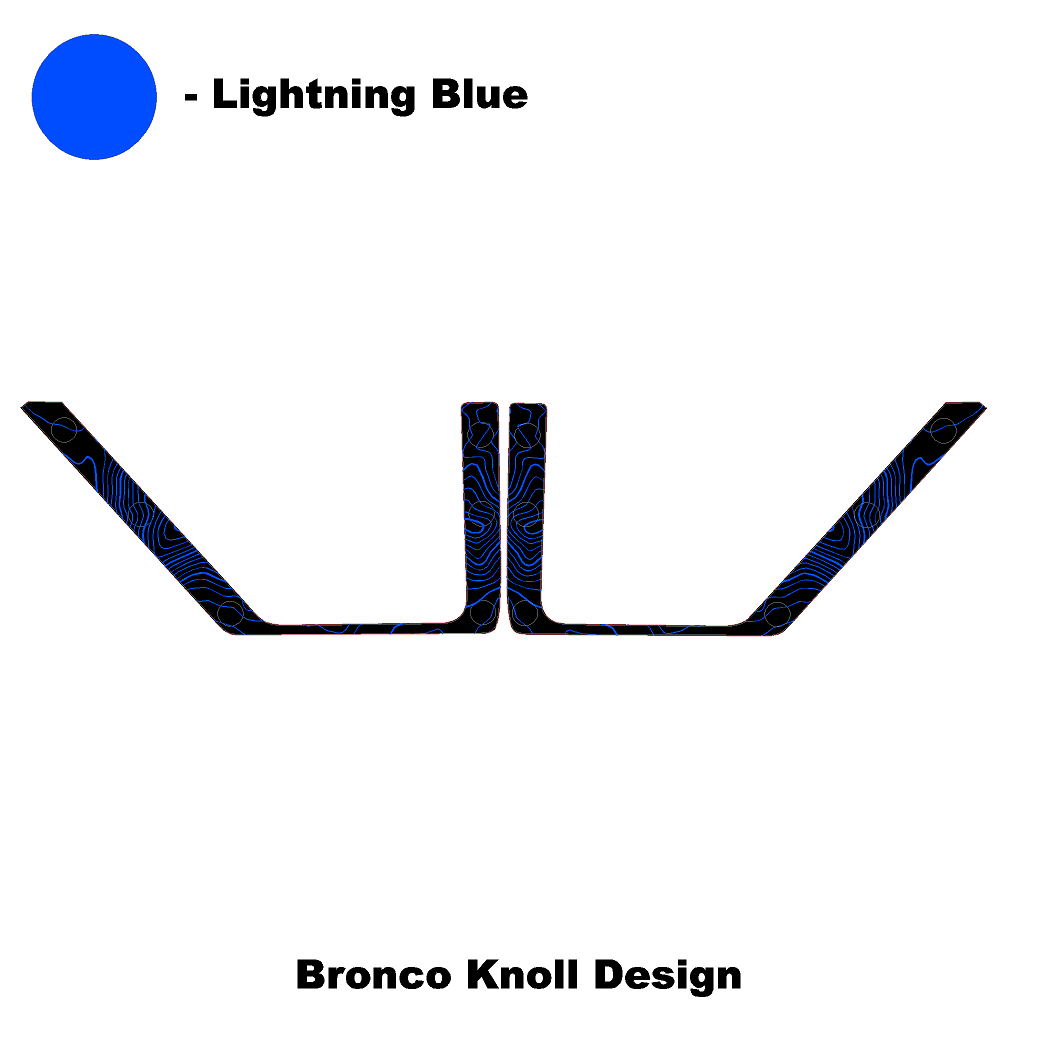 Topo Front Door Net Trim Overlay Kit (Printed Series) - 2021+ Bronco