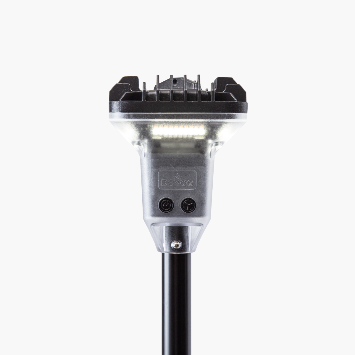 LED camping light head on pole, rugged outdoor utility gear for overlanding