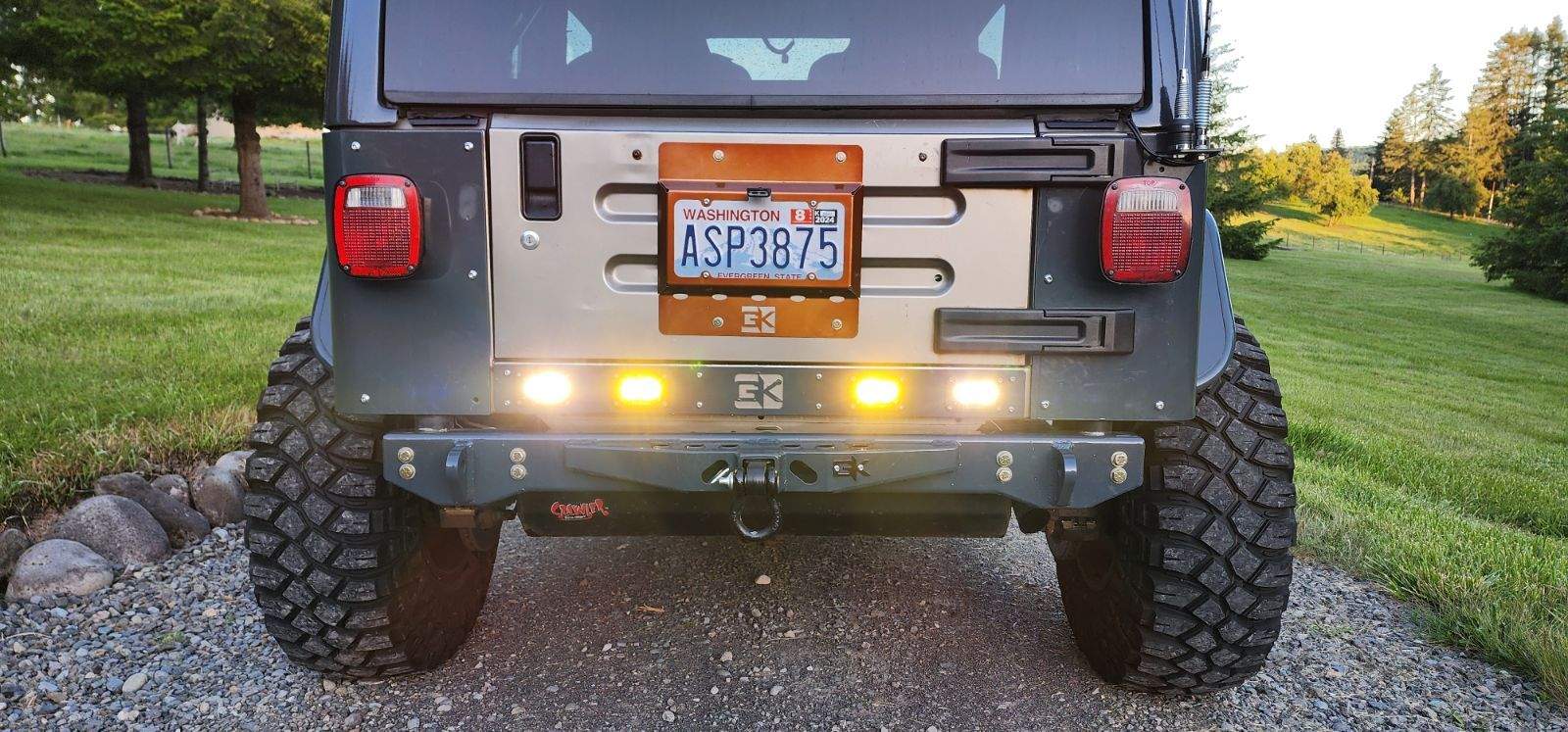 Baja S2 Rear Light Plate Mount for Jeep TJ Wrangler
