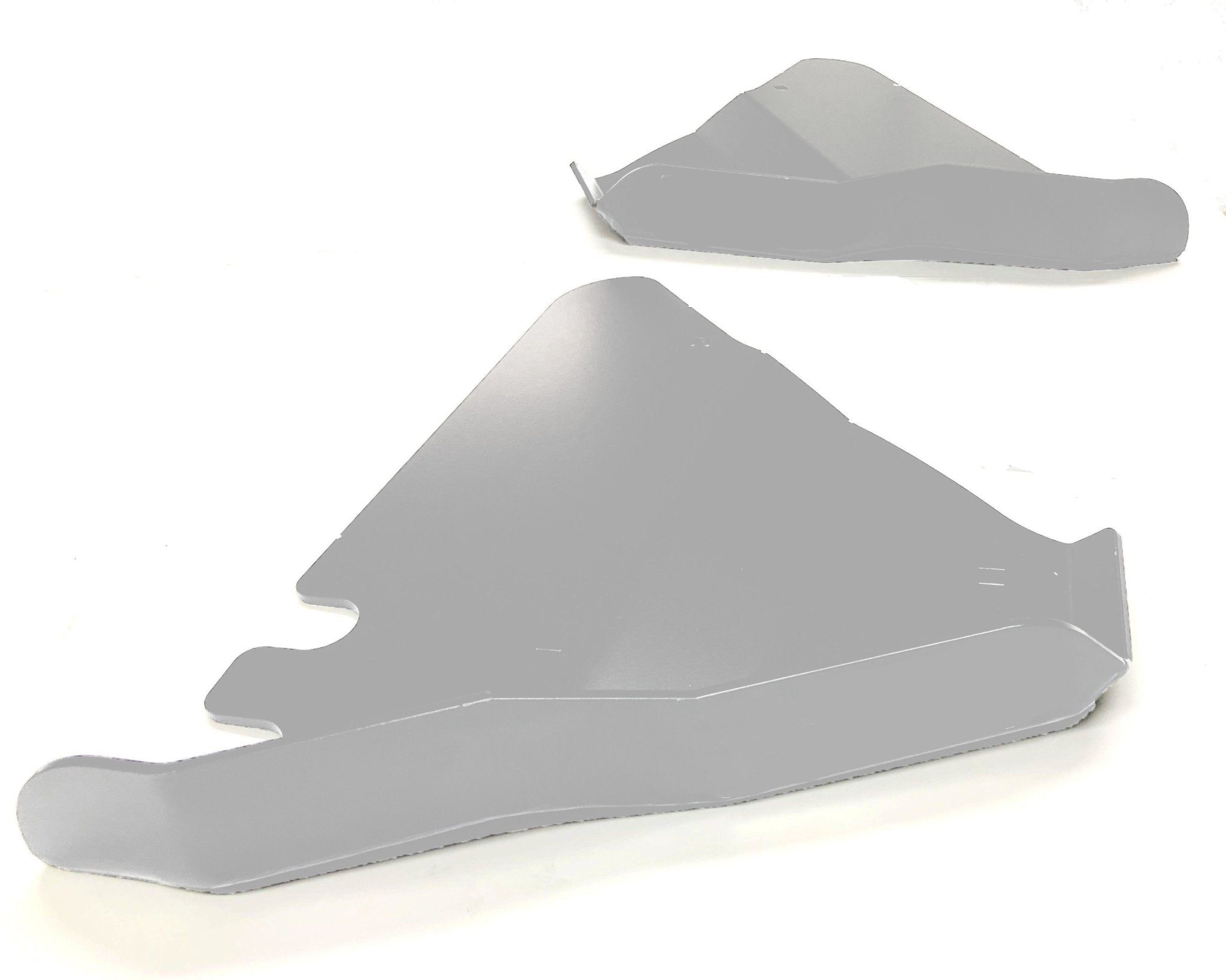 Steel lower control arm skid plates for Toyota Tacoma 2016-2021 on white background