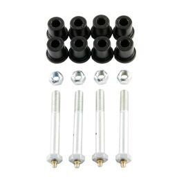 Main eye bushing kit with black bushings, bolts, and nuts for Jeep CJ 1976-86 suspension