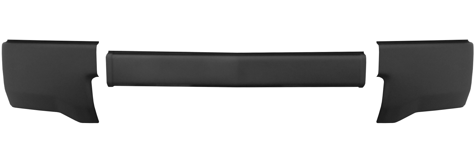Matte black 2014-2015 Chevy Silverado 1500 - Front BUMPERSHELLZ™ by ecoological- chrome delete kit