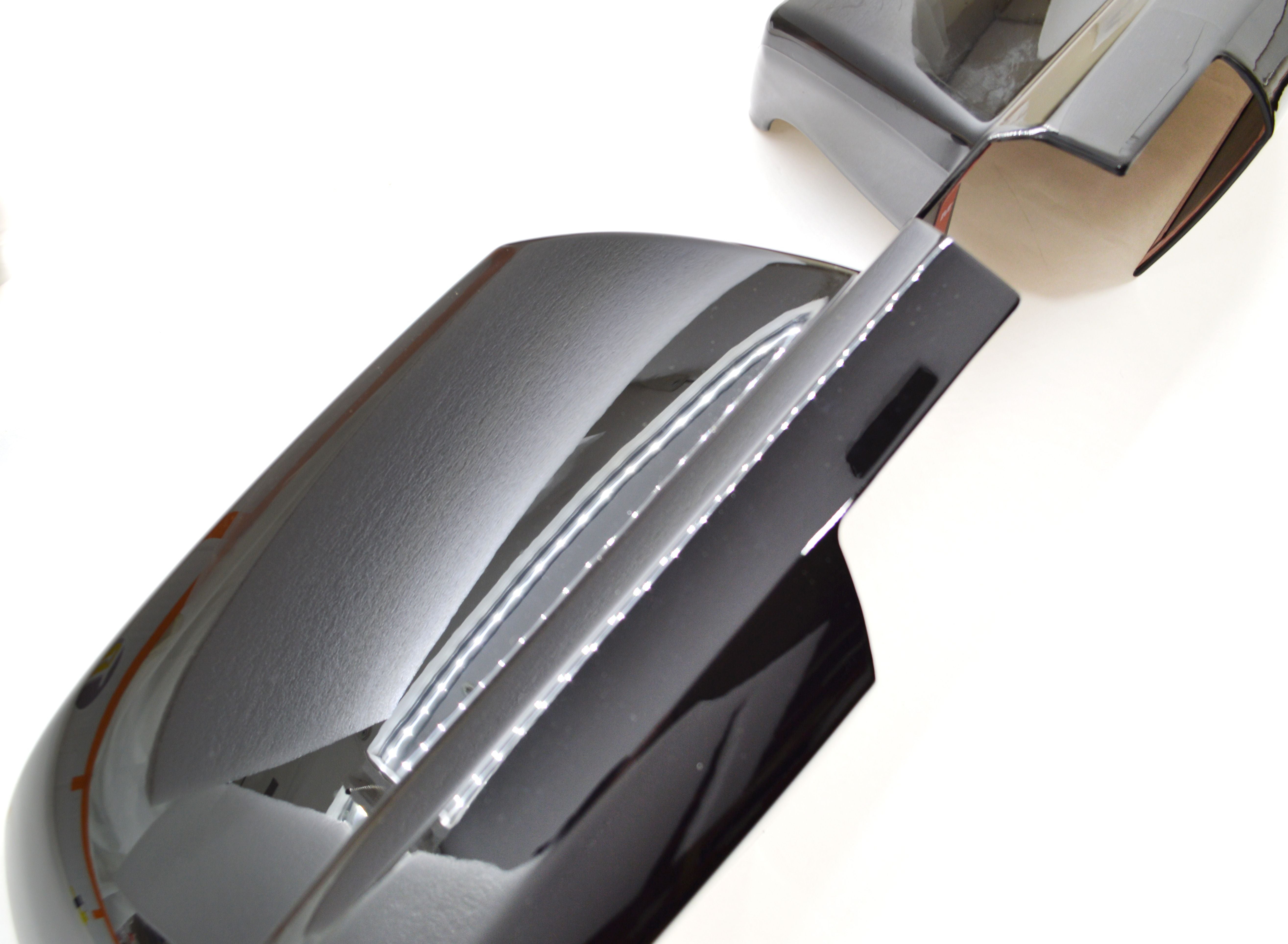 MC6329BLK 07-21 Toyota Sequoia 2 PCS Full Gloss Black Tape-on Mirror Cover
