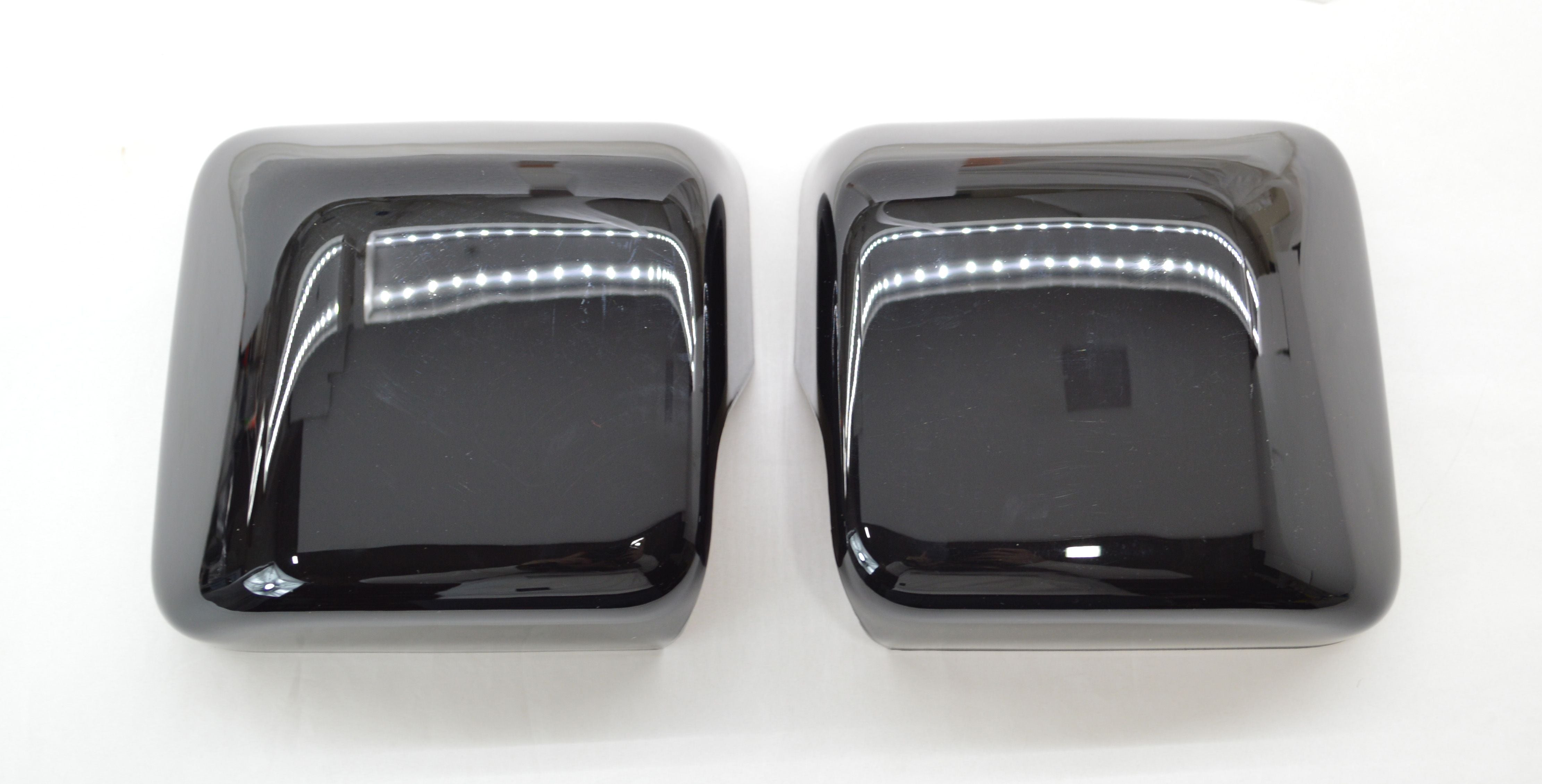 MC6296BLK 18-22 Jeep Wrangler 2 PCS No Turn Signal Full Gloss Black Tape-on Mirror Cover