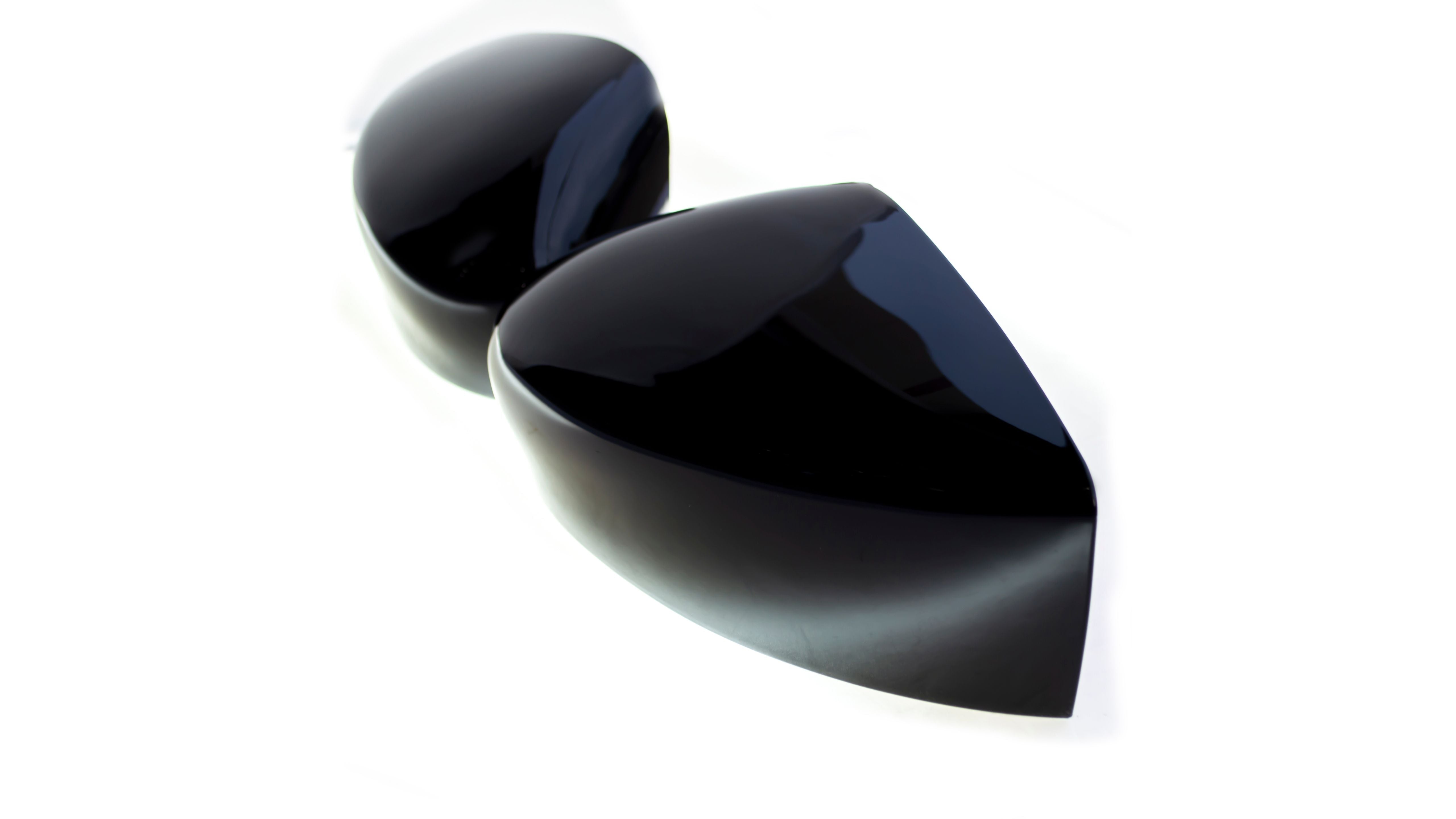 MC6298BLK 16-22 Nissan Versa 2 PCS No Turn Signal Top Gloss Black Tape-on Mirror Cover