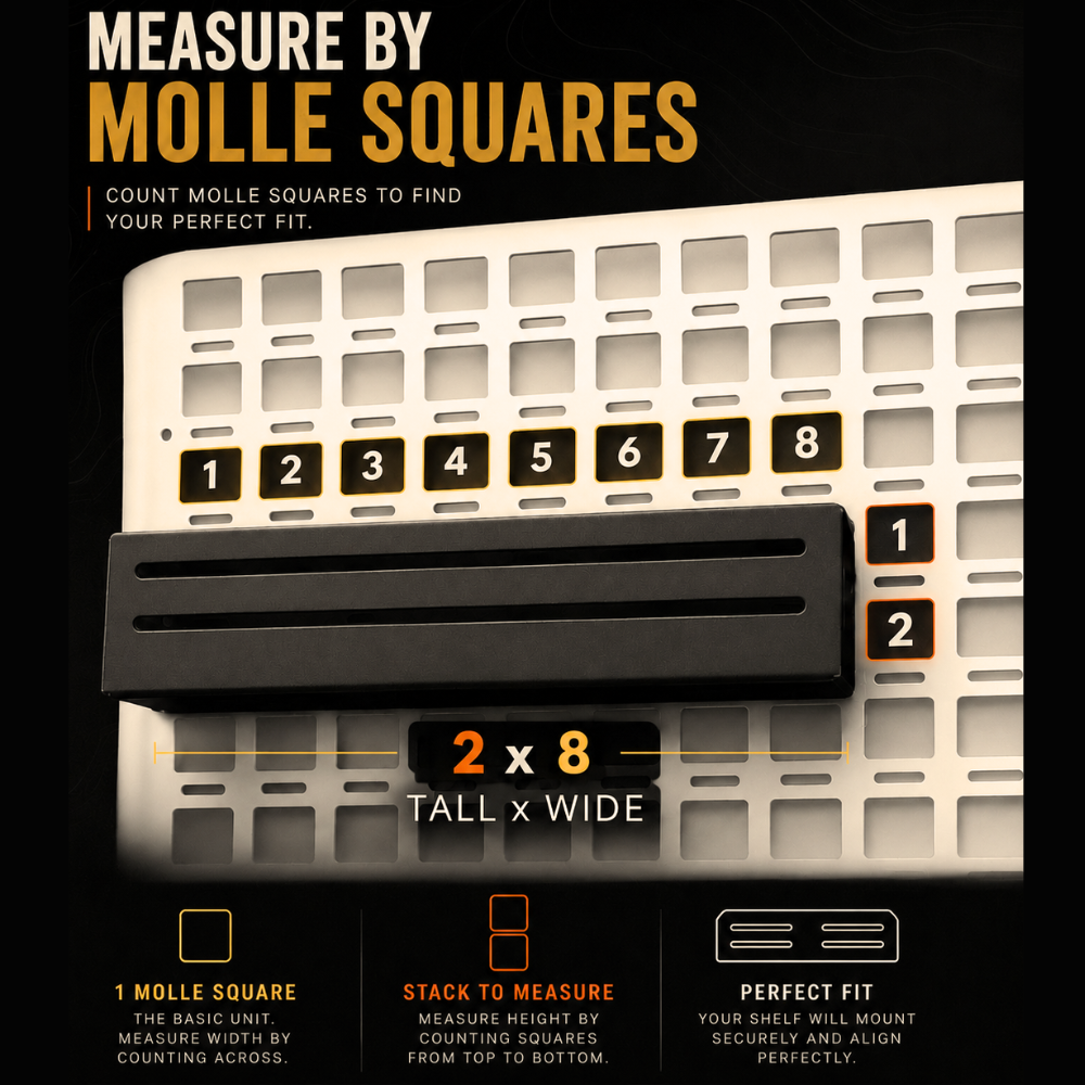 How to measure CAV MOLLE accessories by MOLLE squares
