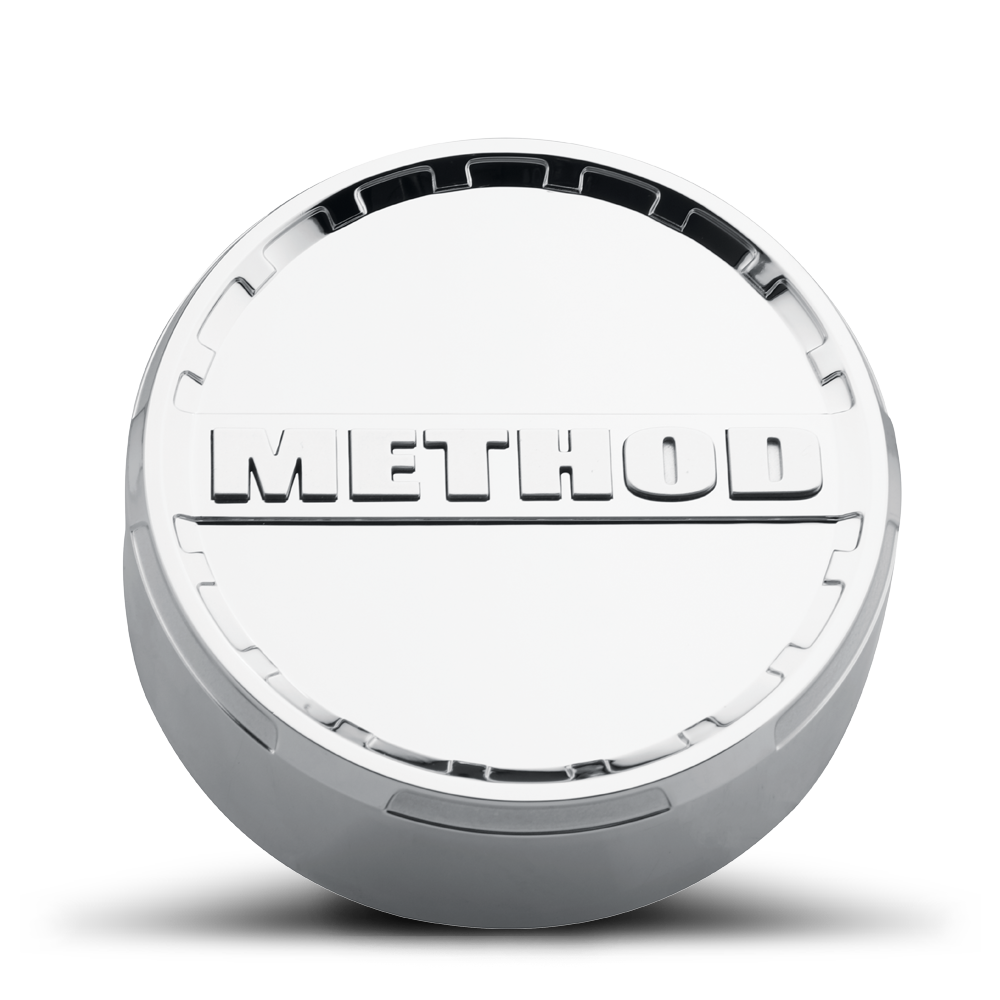 Method chrome snap-in center cap for universal fit