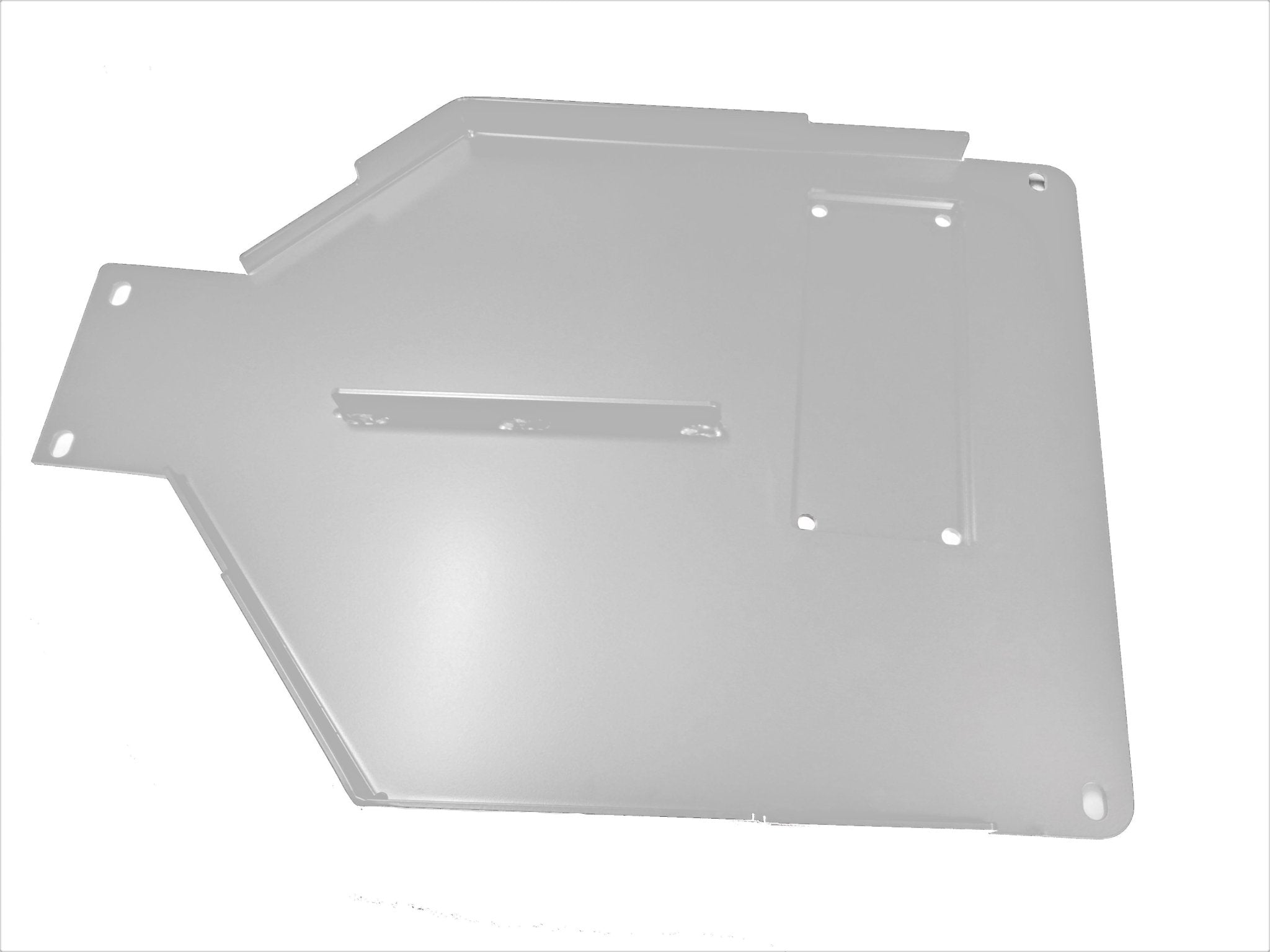 Aluminum middle skid plate for Ford Bronco 4-door 2021, flat with mounting holes