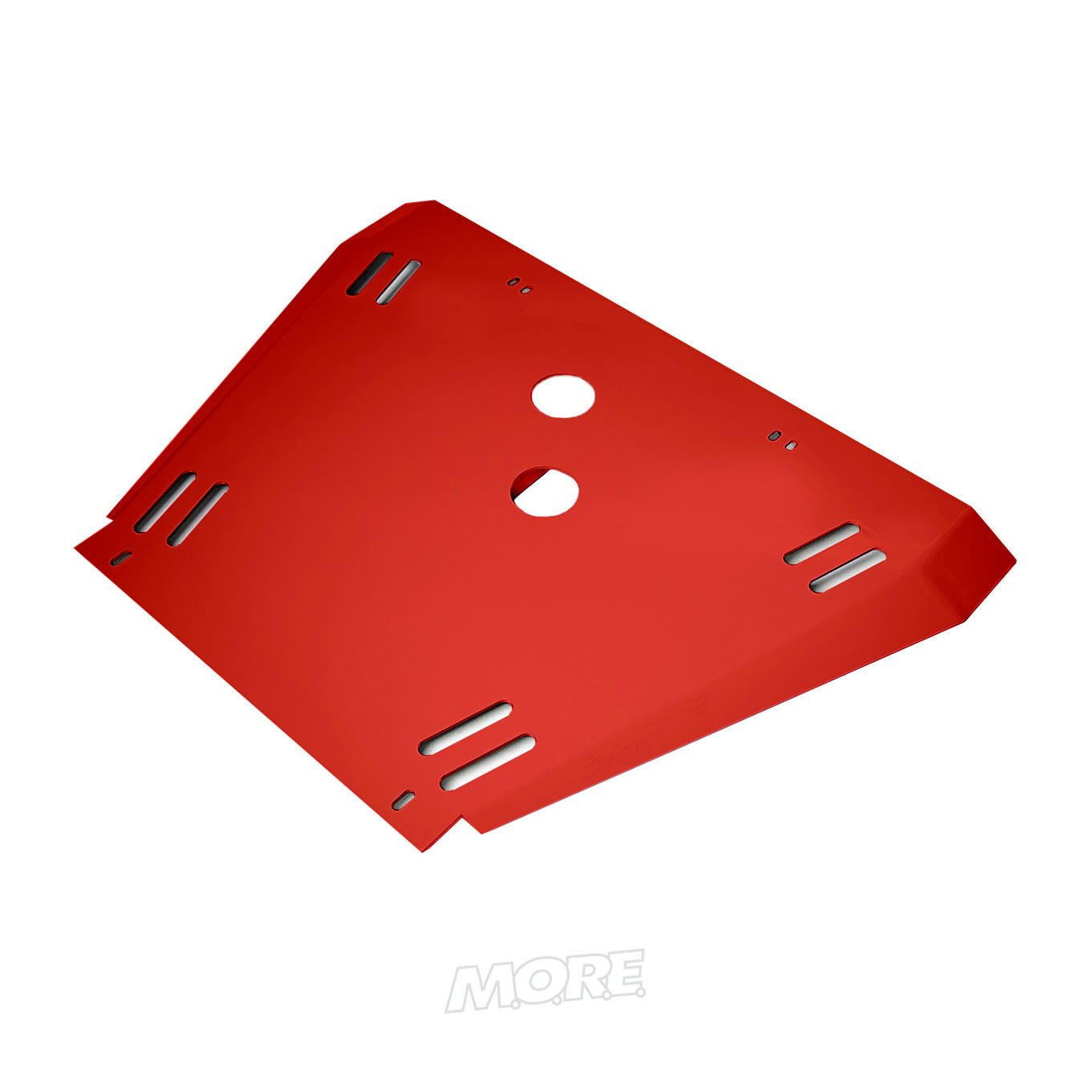 Red steel transmission skid plate for Toyota 4Runner 2010-2024, off-road accessory