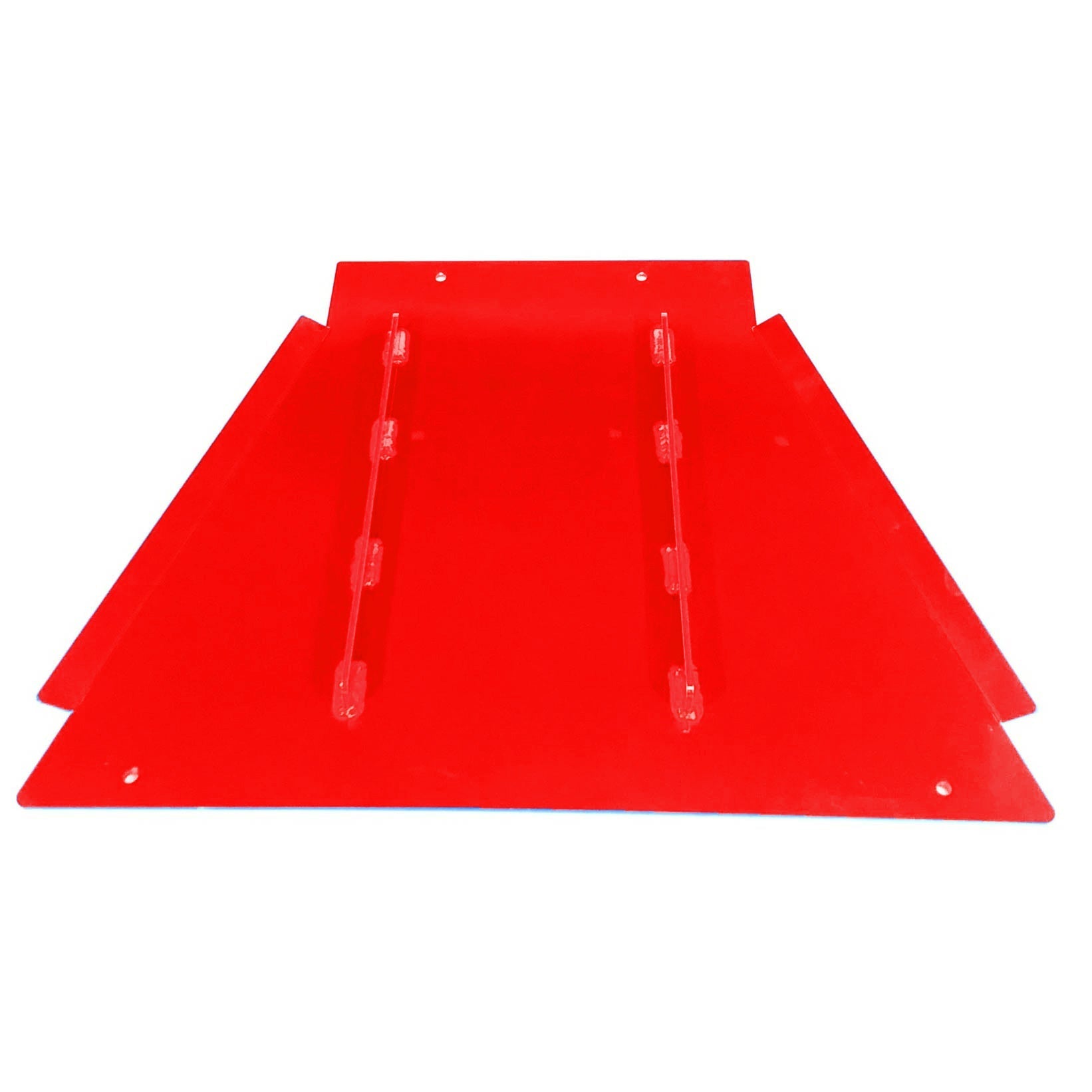 Red steel middle transmission skid plate for Toyota Tundra Gen 2 and 3 trucks