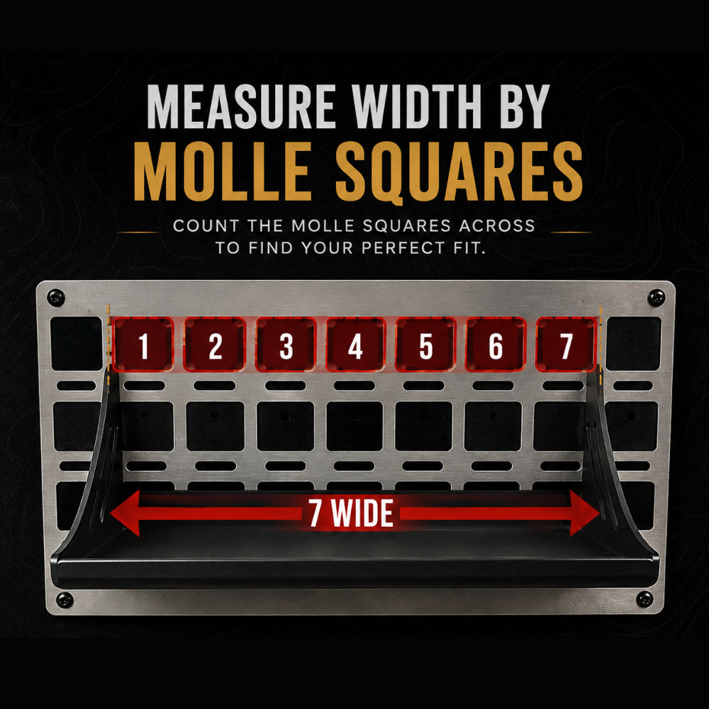 CAV MOLLE tray sizing by MOLLE squares