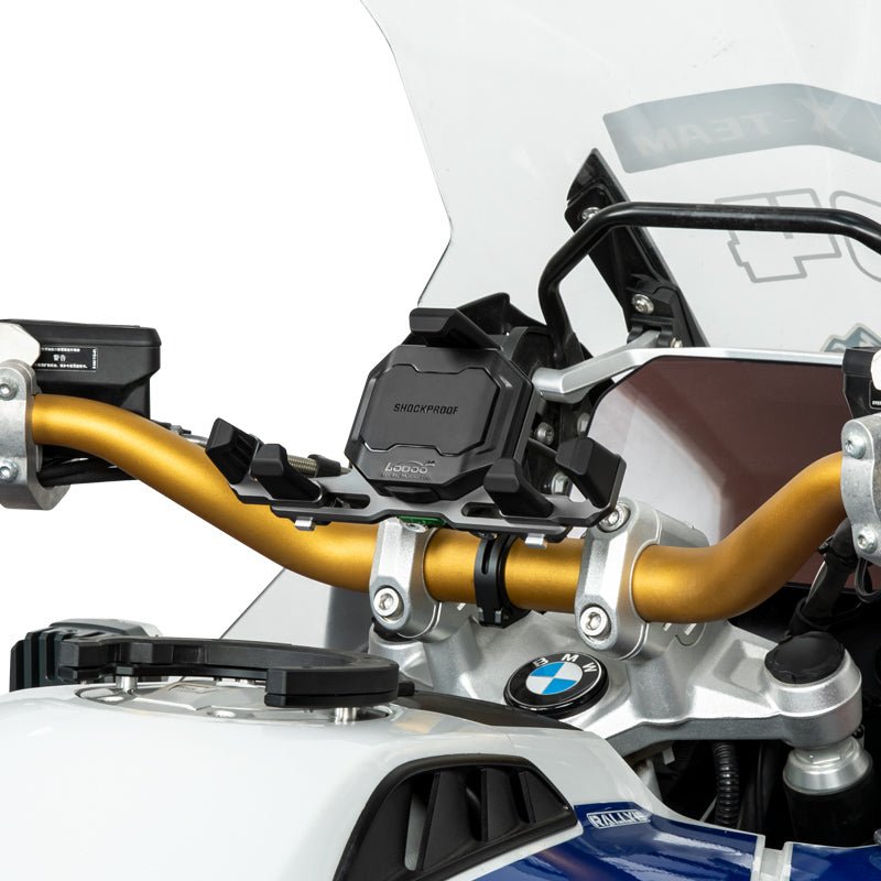 LOBOO PH06 Motorcycle Phone Holder – Adjustable Anti-Vibration Mount with Wireless & Wired Fast Charging, 360° Rotation