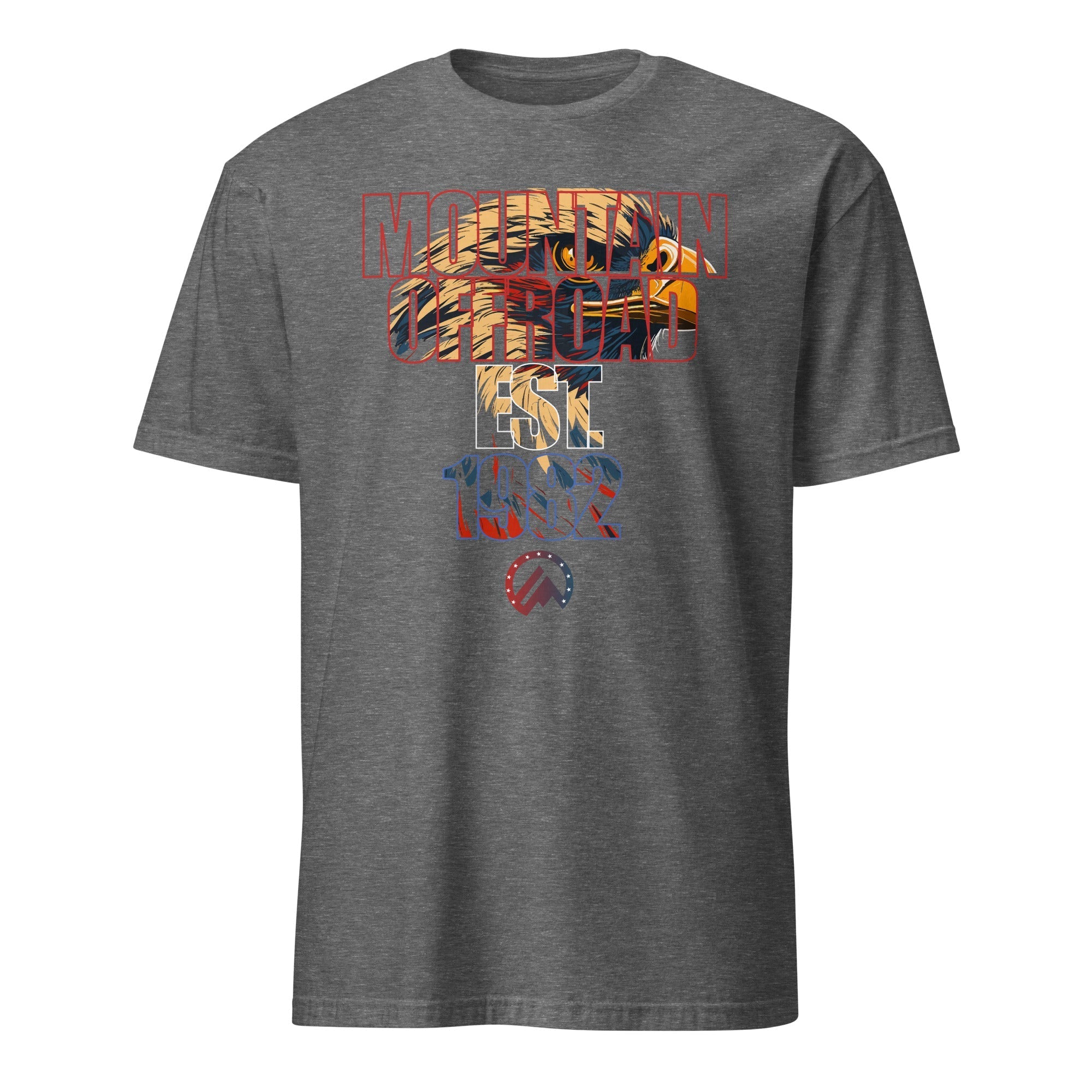 Gray Mountain Offroad t-shirt with bold eagle graphic and adventure-themed print