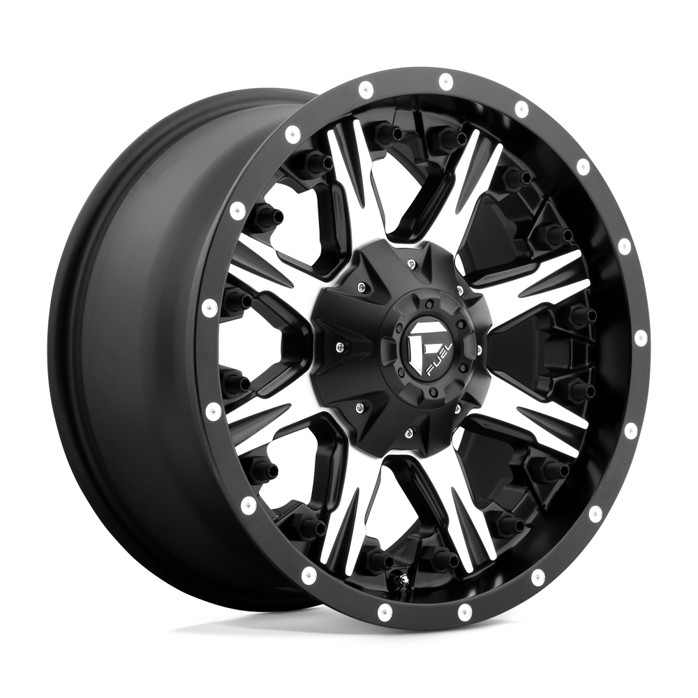 Fuel Nutz D541 Matte Black Machined wheel, multiple bolt patterns
