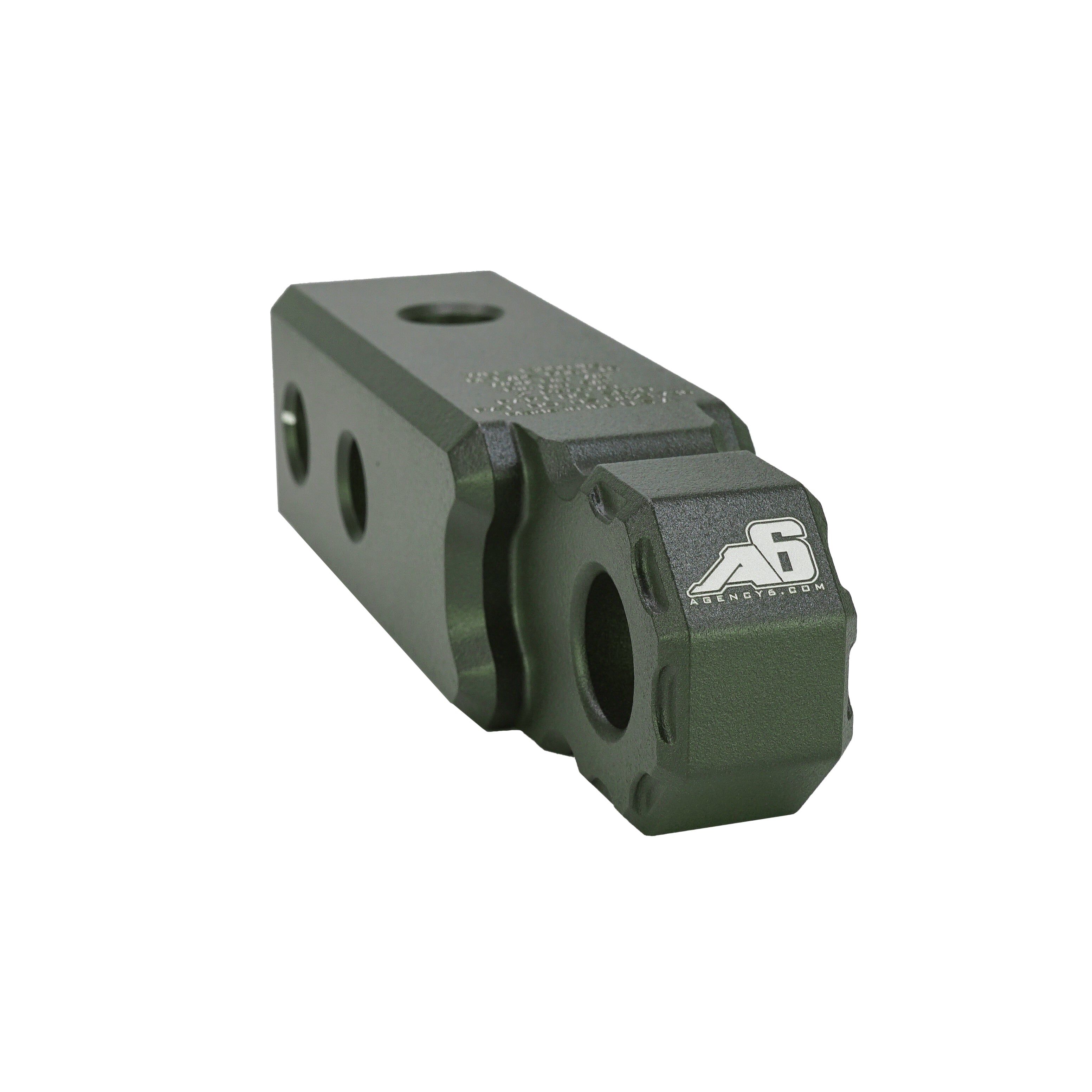 Heavy-duty green steel hitch receiver bracket with multi-mount holes for off-road vehicles