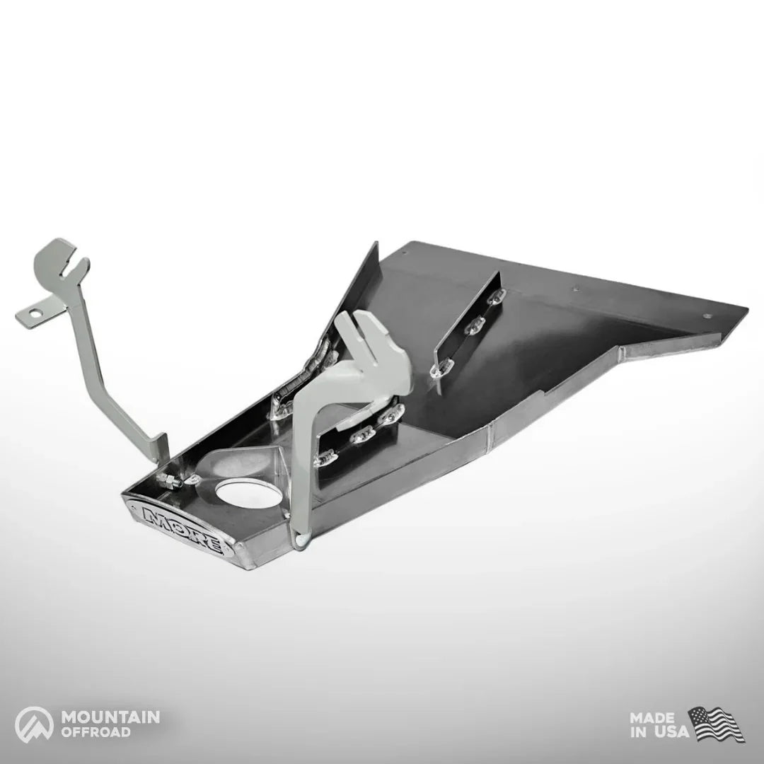 Aluminum skid plate for Jeep Wrangler JK 2007-2018, oil pan and transmission protection.