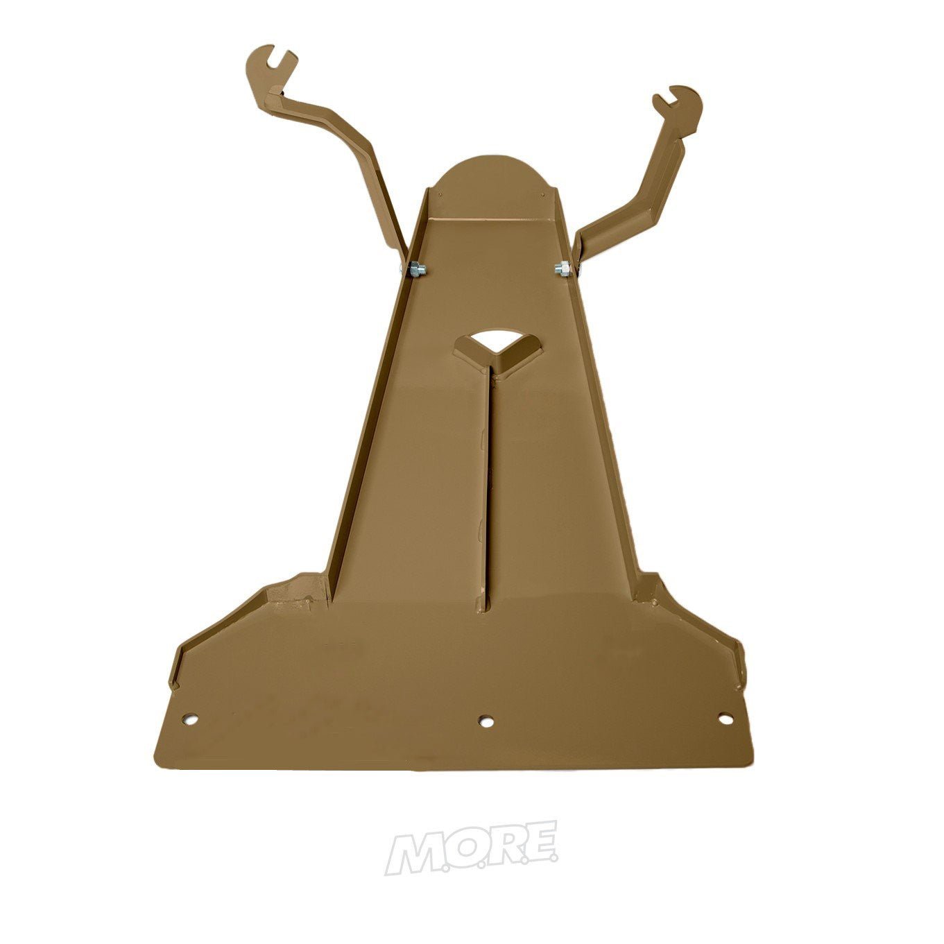 Aluminum oil pan and transmission skid plate for Jeep Wrangler JL 2021, tan color, isolated